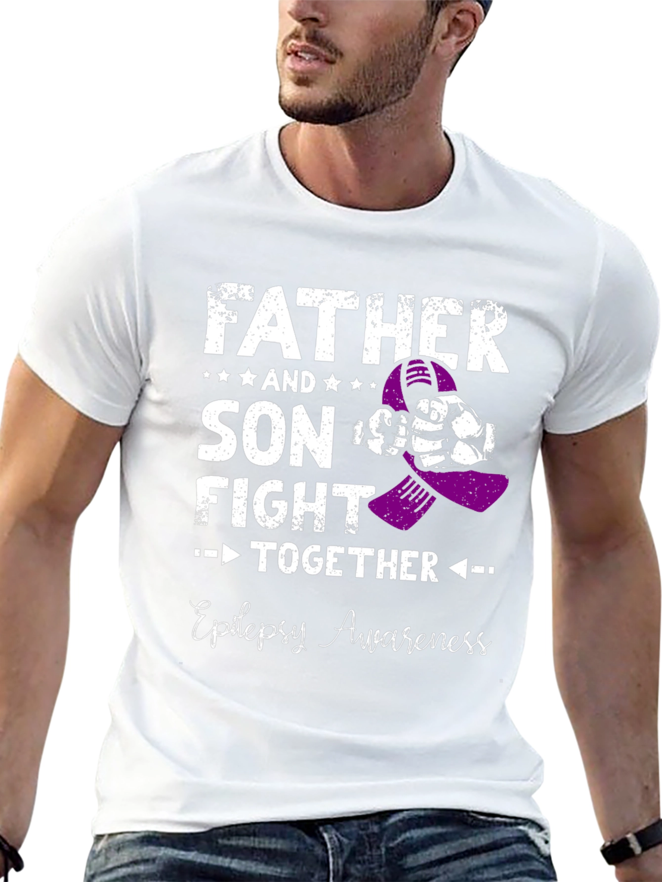 Father and Son Epilepsy Awareness T-Shirt