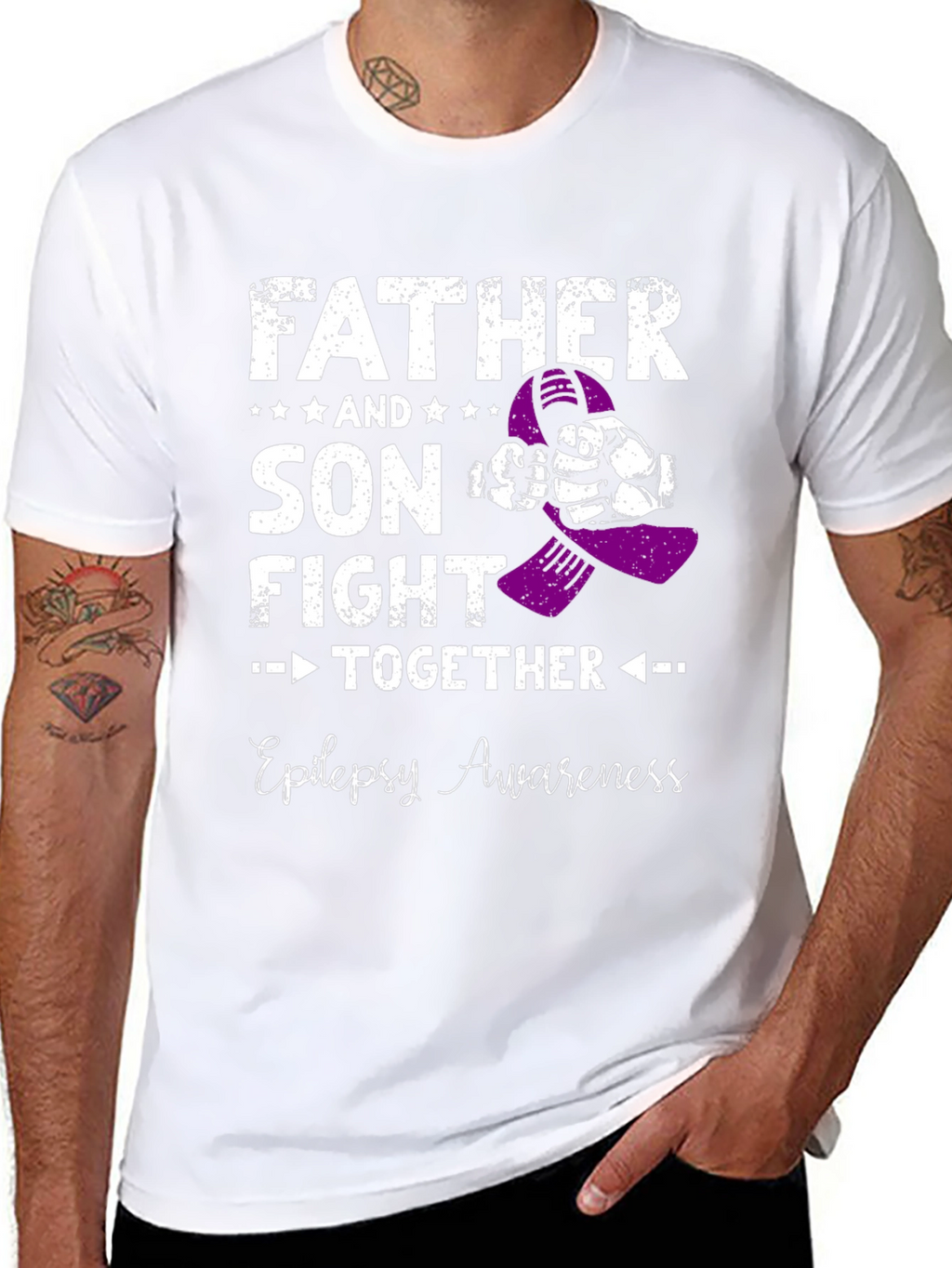 Father and Son Epilepsy Awareness T-Shirt