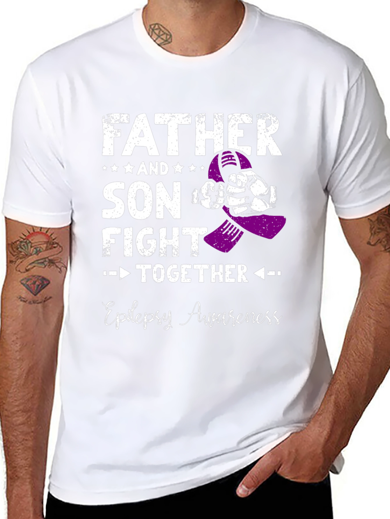 Father and Son Epilepsy Awareness T-Shirt