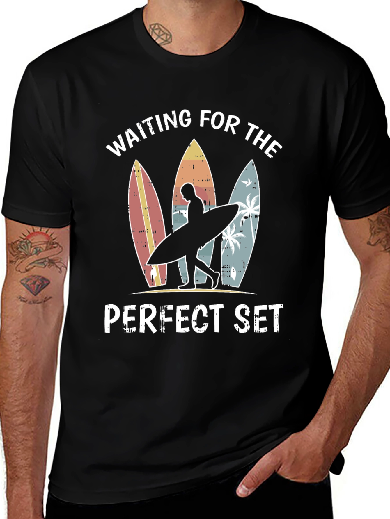 Waiting for the Perfect Set T-Shirt Surfer Tee