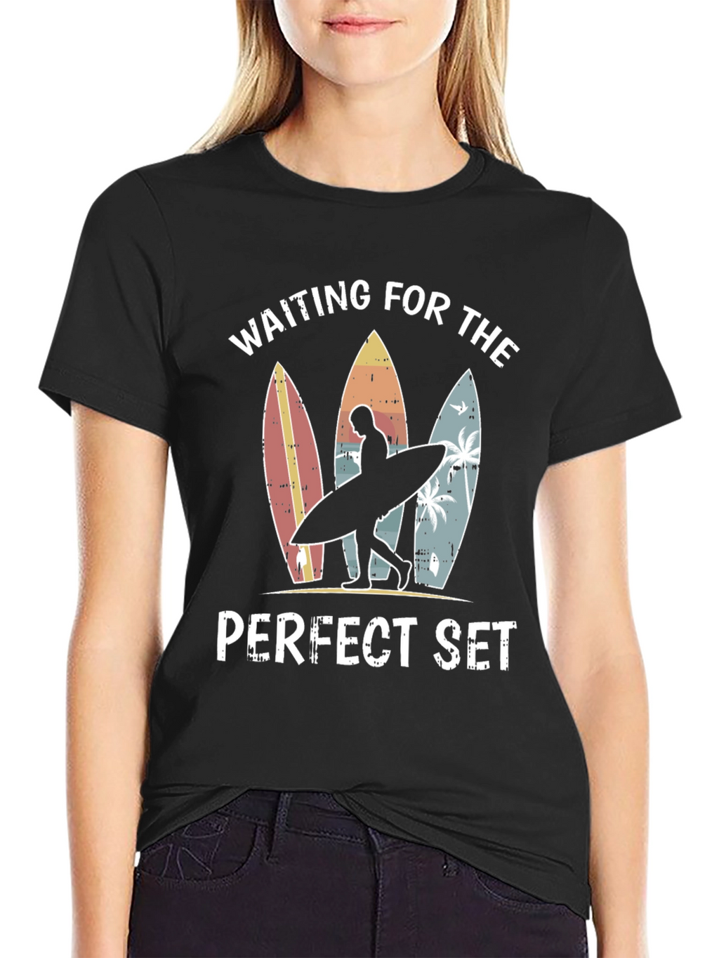 Waiting for the Perfect Set T-Shirt Surfer Tee