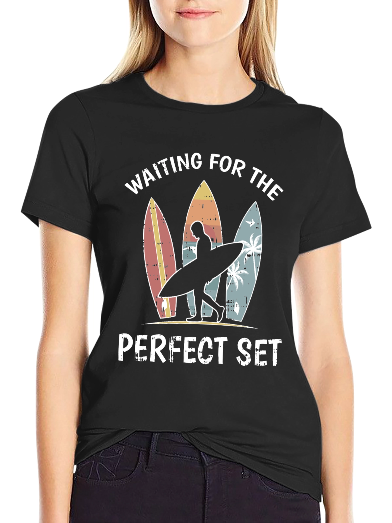 Waiting for the Perfect Set T-Shirt Surfer Tee