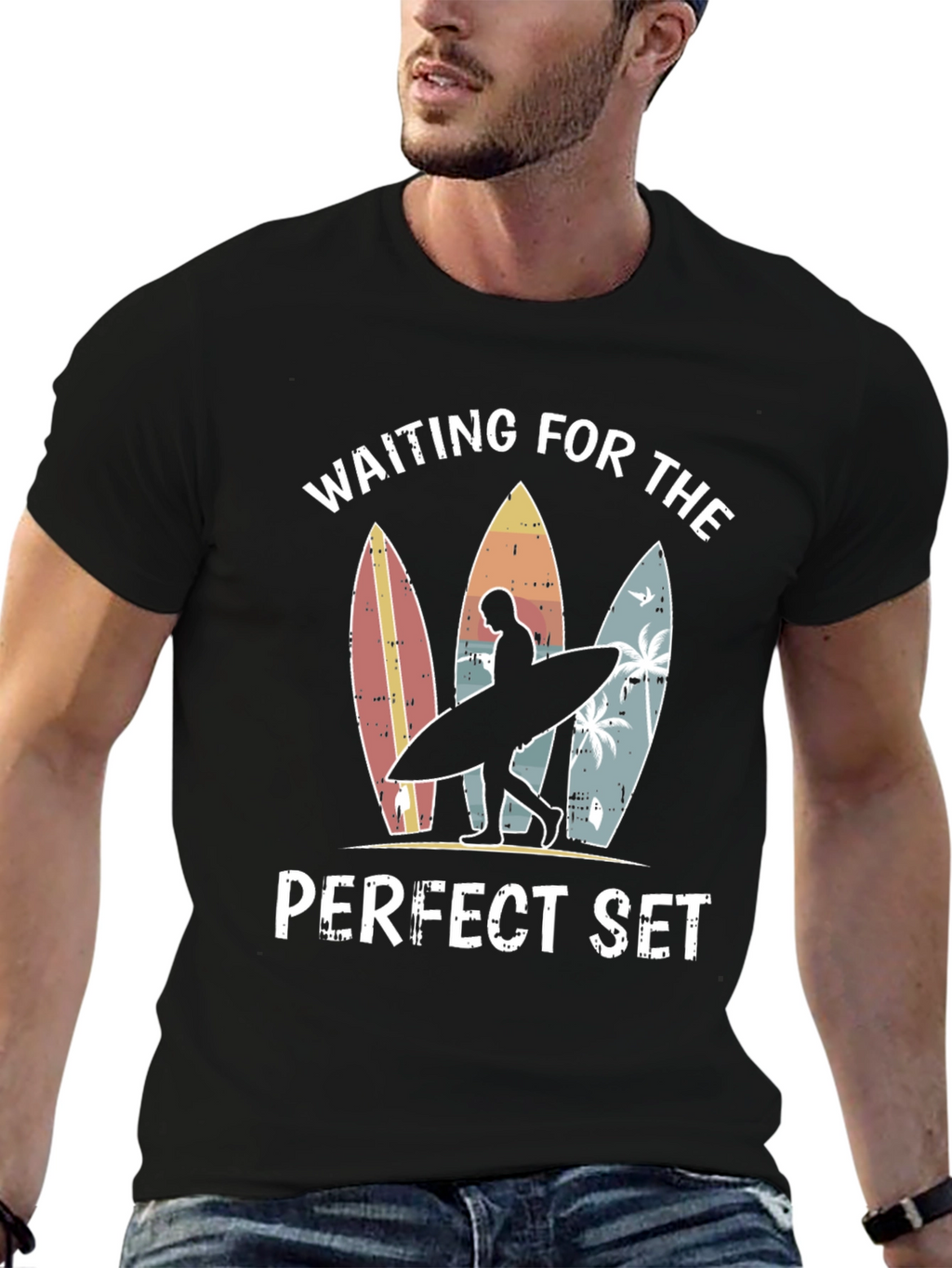 Waiting for the Perfect Set T-Shirt Surfer Tee