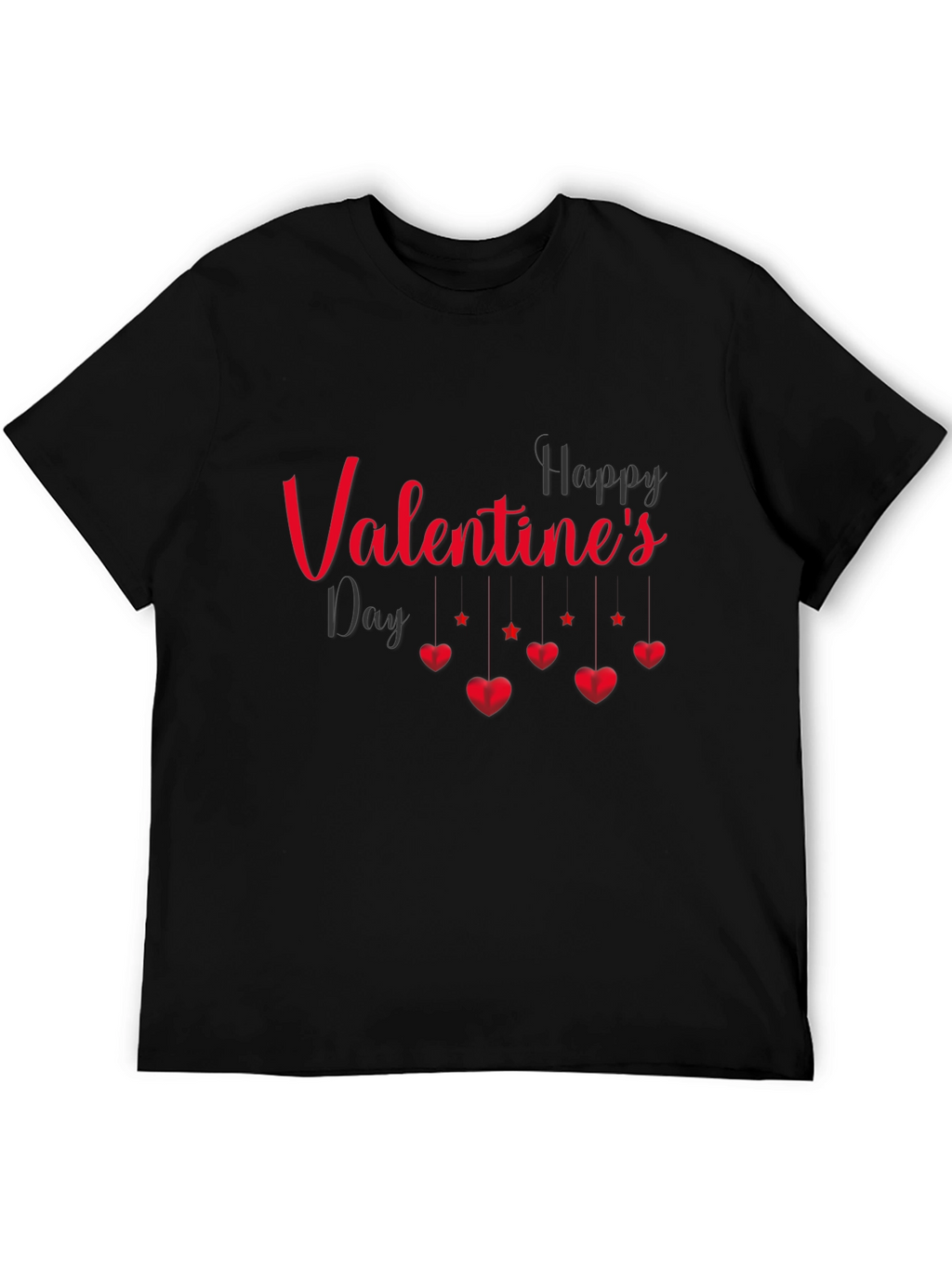 Valentines Day Graphic Tee - Black