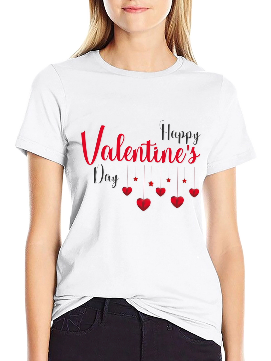 Valentines Day Graphic Tee - Black