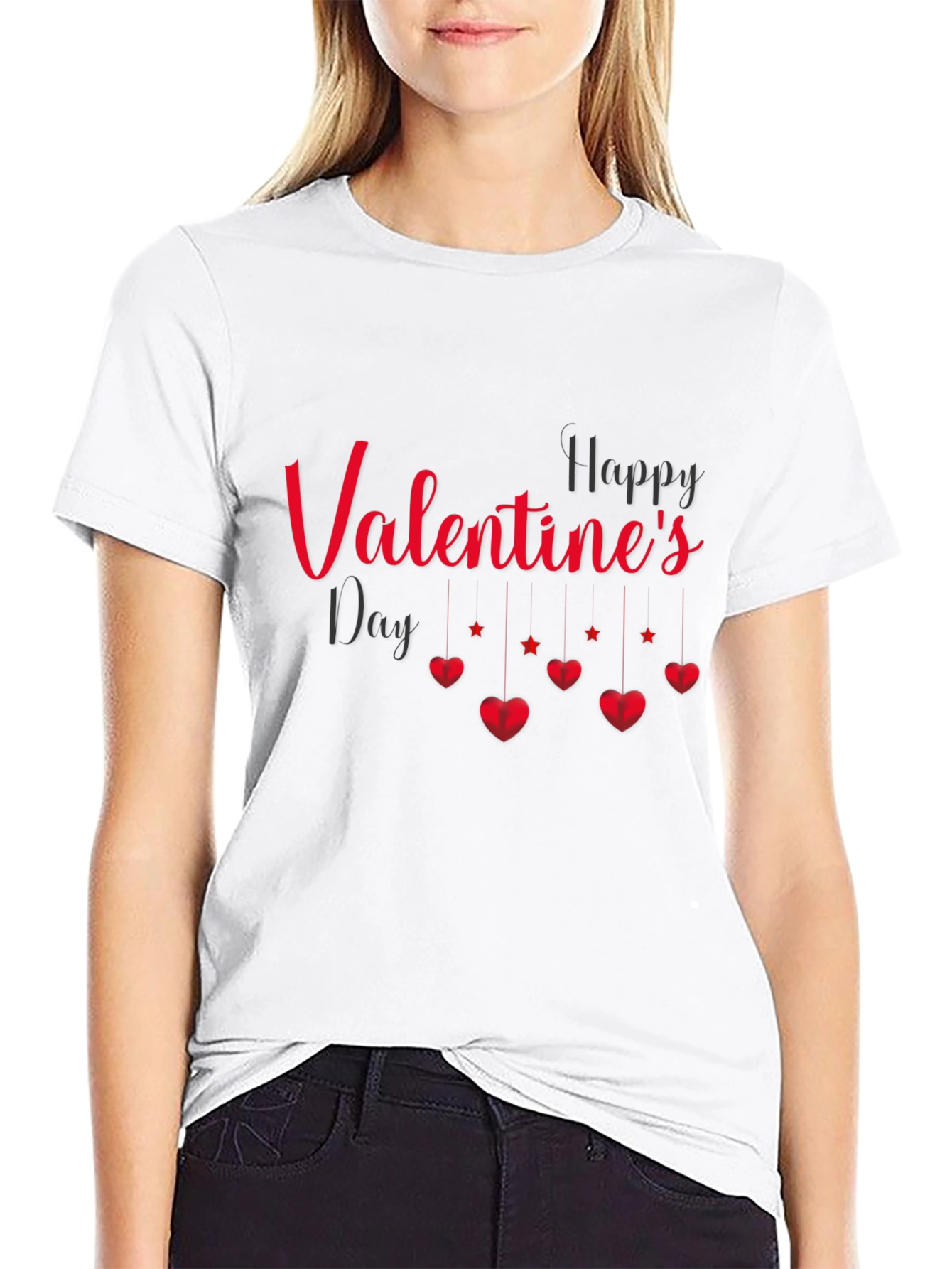 Valentines Day Graphic Tee - Black