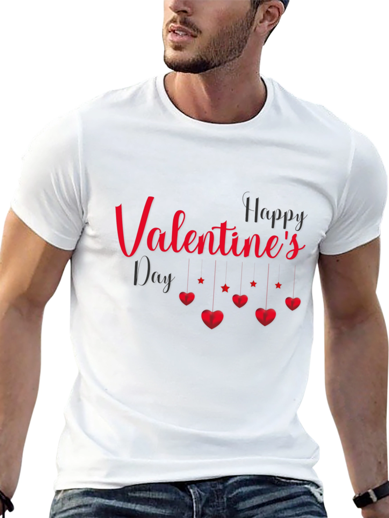 Valentines Day Graphic Tee - Black