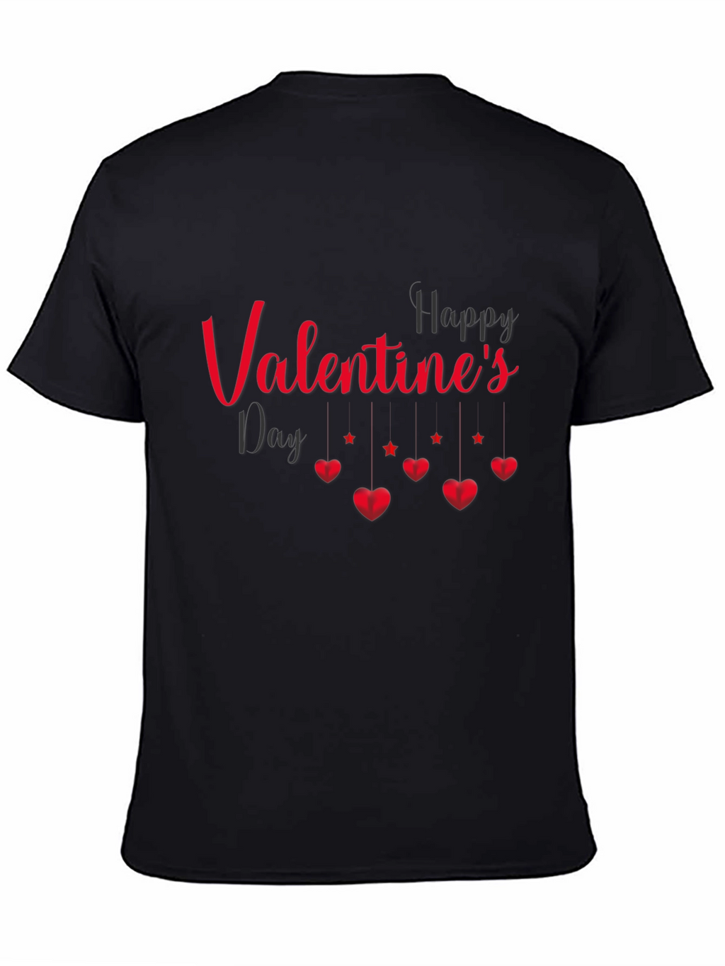 Valentines Day Graphic Tee - Black
