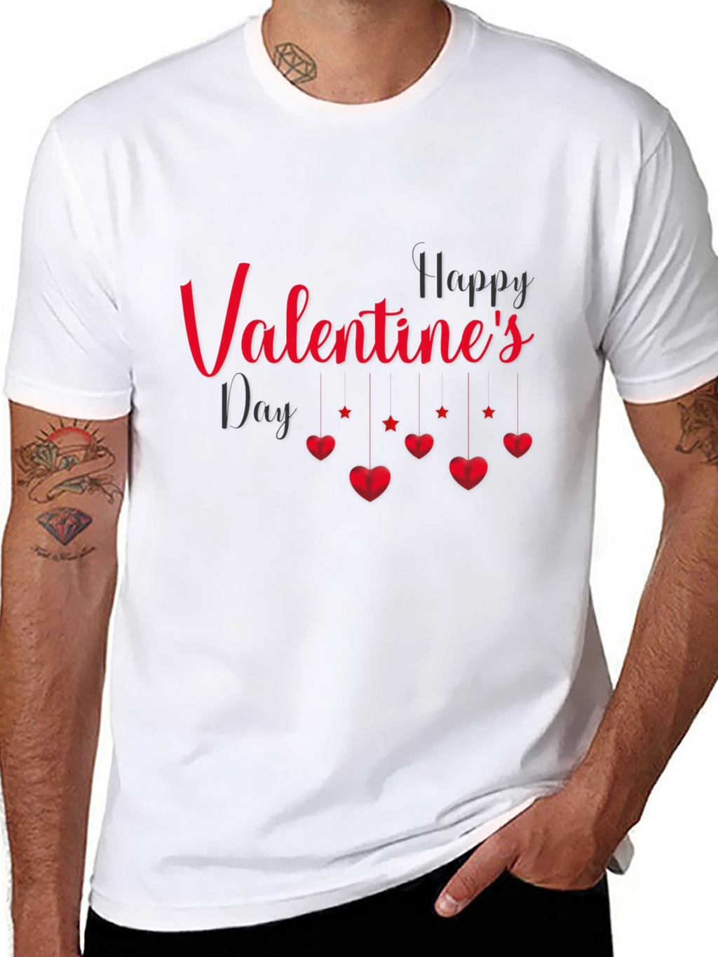 Valentines Day Graphic Tee - Black