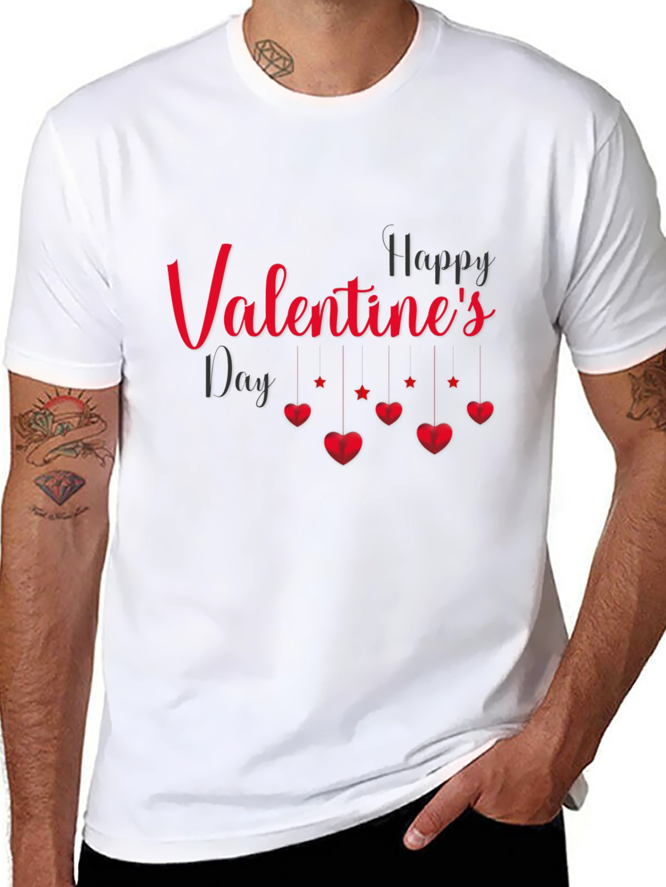 Valentines Day Graphic Tee - Black