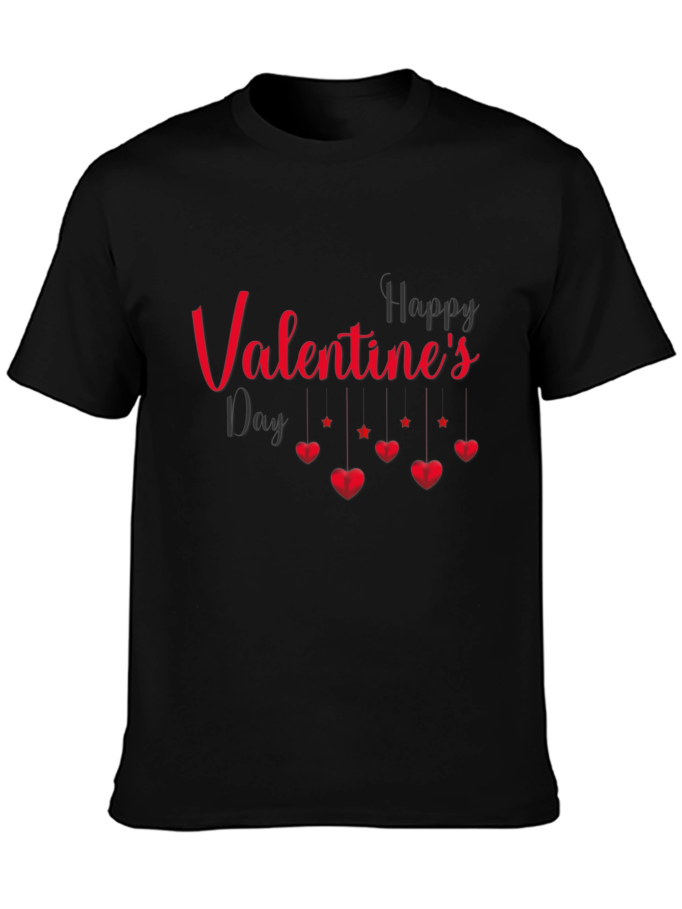 Valentines Day Graphic Tee - Black