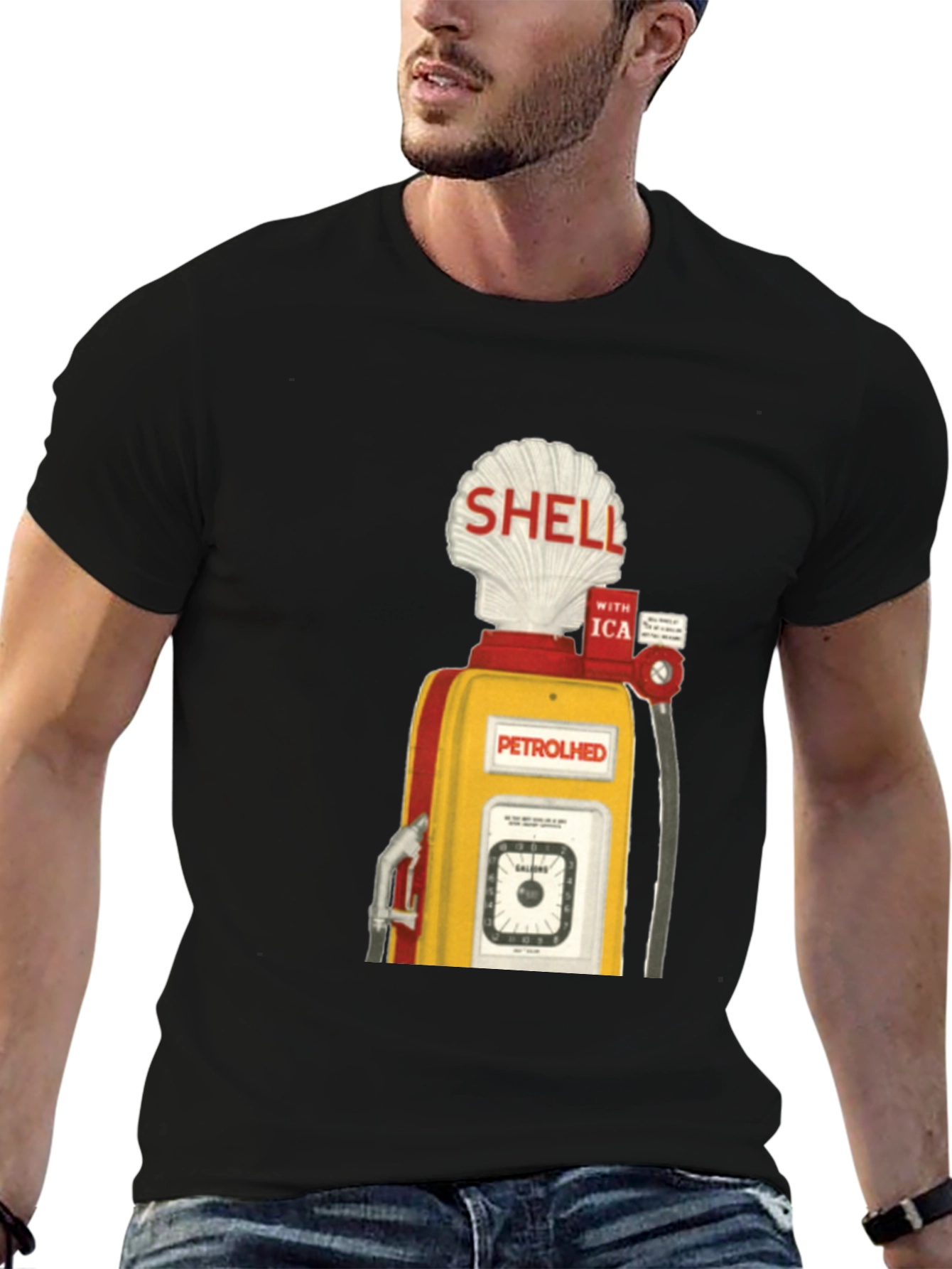 Retro Shell Petrol Pump T-Shirt