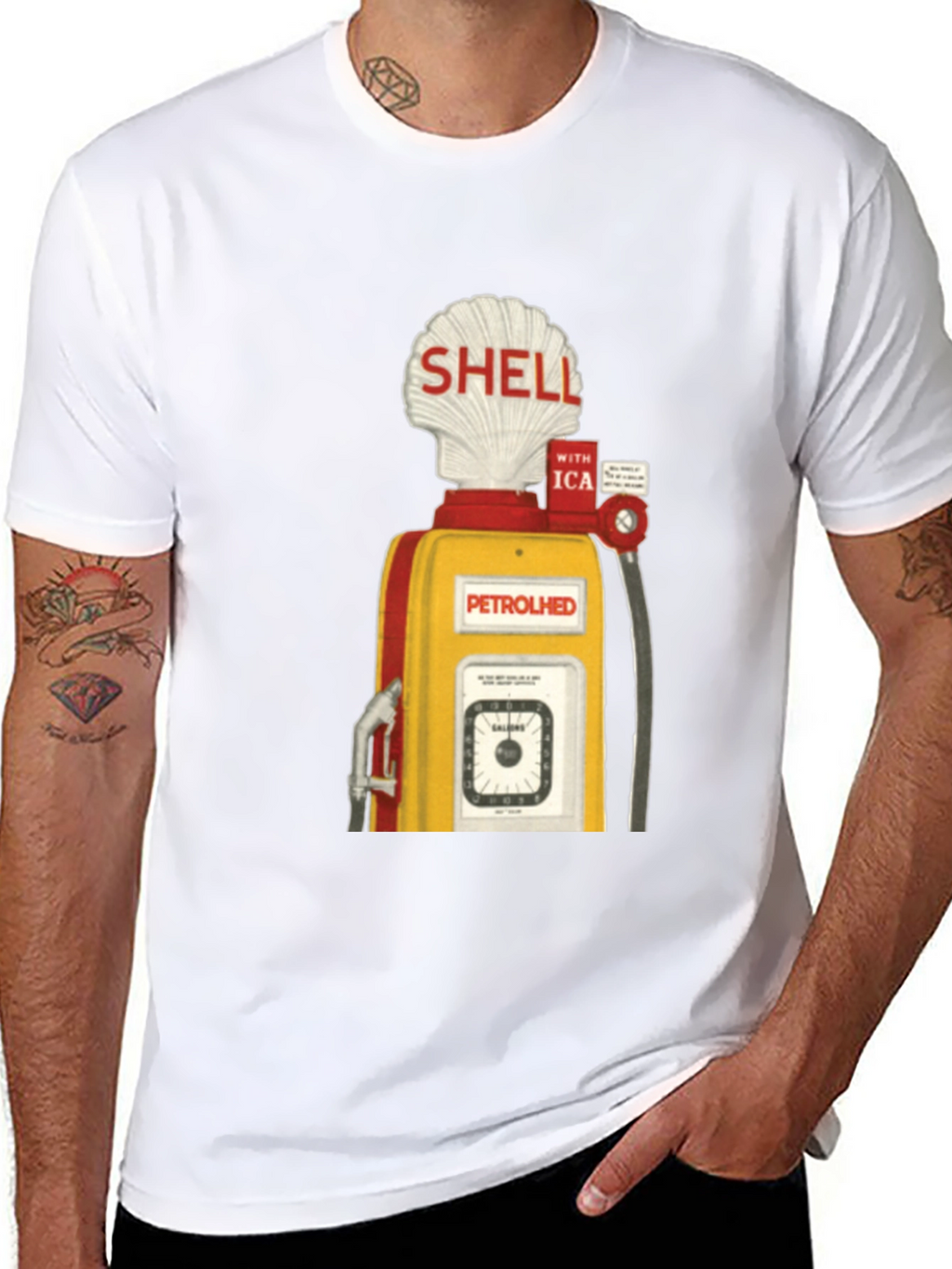 Retro Shell Petrol Pump T-Shirt