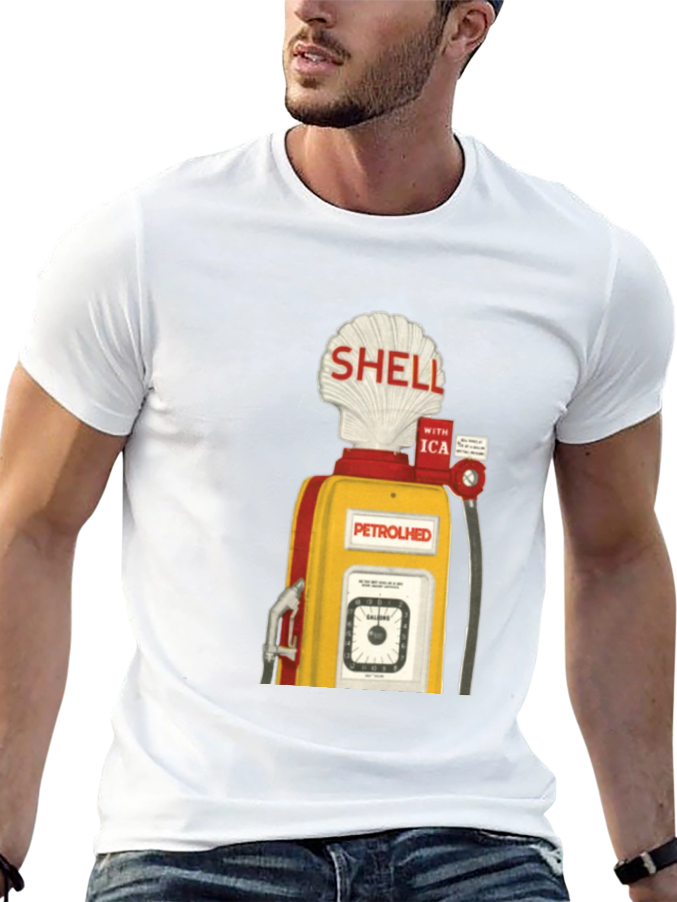 Retro Shell Petrol Pump T-Shirt