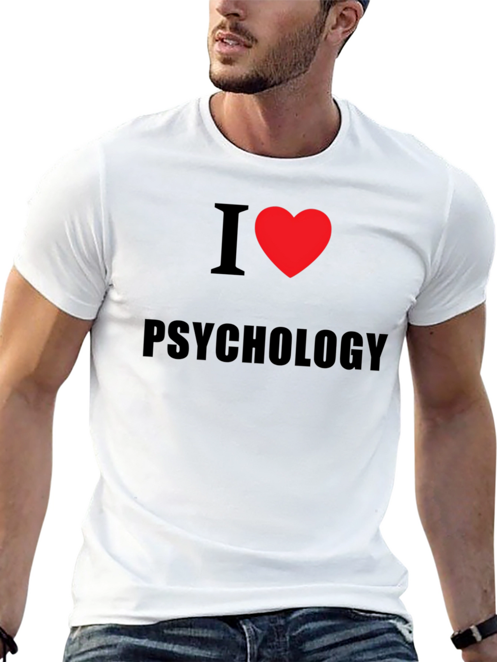 I Heart Psychology Tee - Classic Black T-Shirt