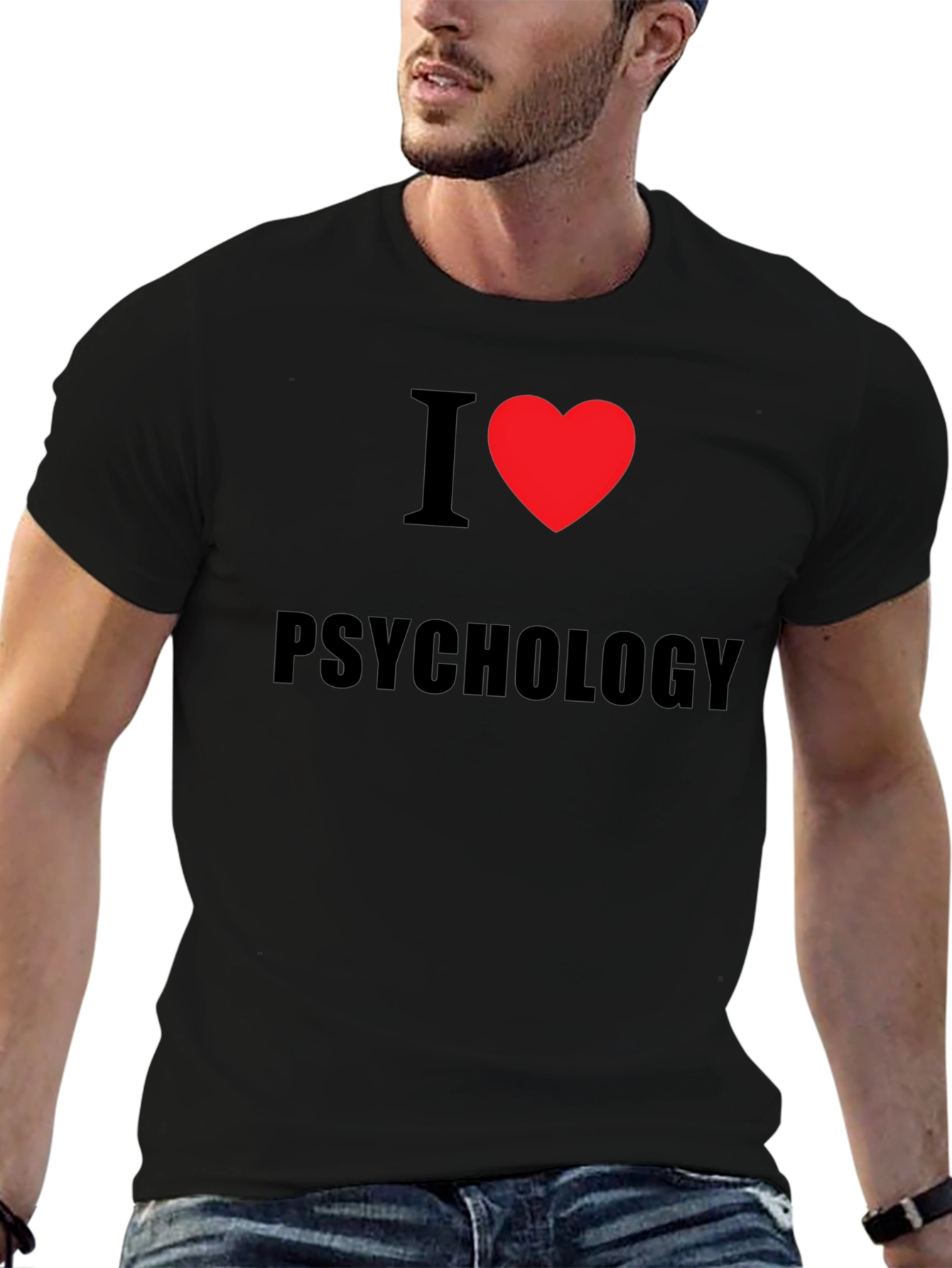 I Heart Psychology Tee - Classic Black T-Shirt