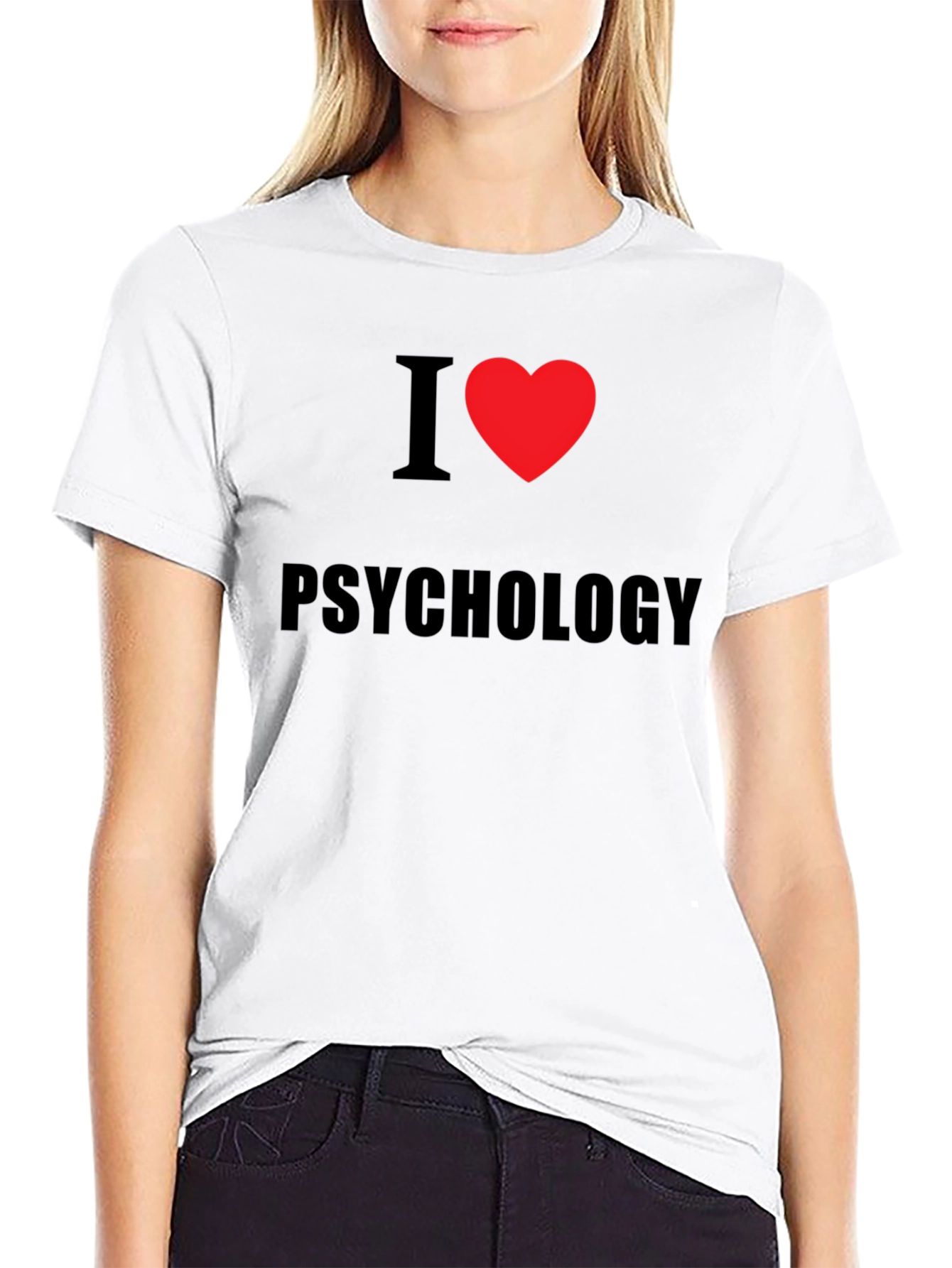 I Heart Psychology Tee - Classic Black T-Shirt
