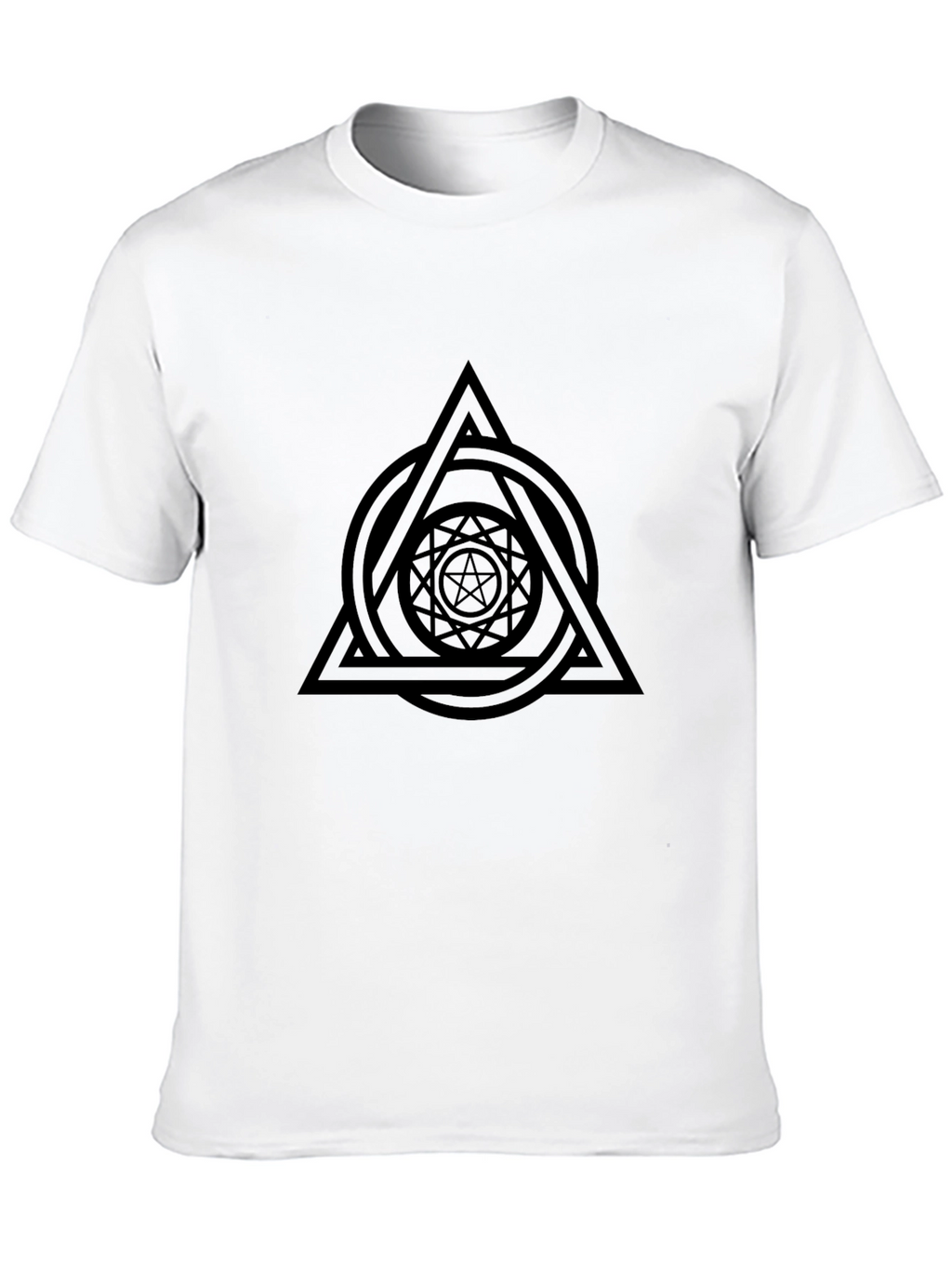 Mystic Symbol Graphic Tee - Black Cotton Blend