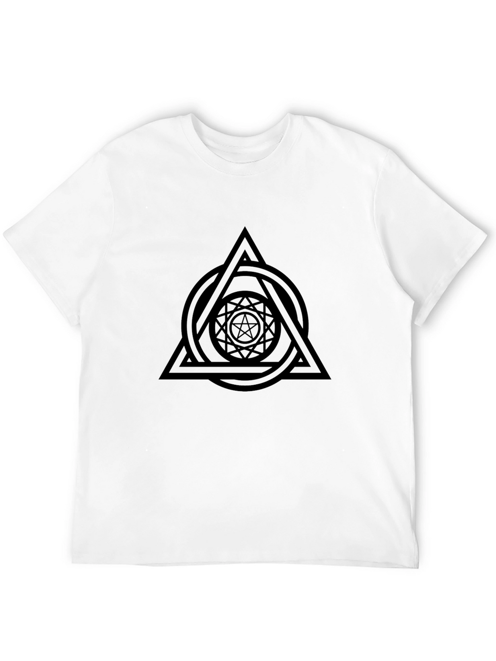 Mystic Symbol Graphic Tee - Black Cotton Blend