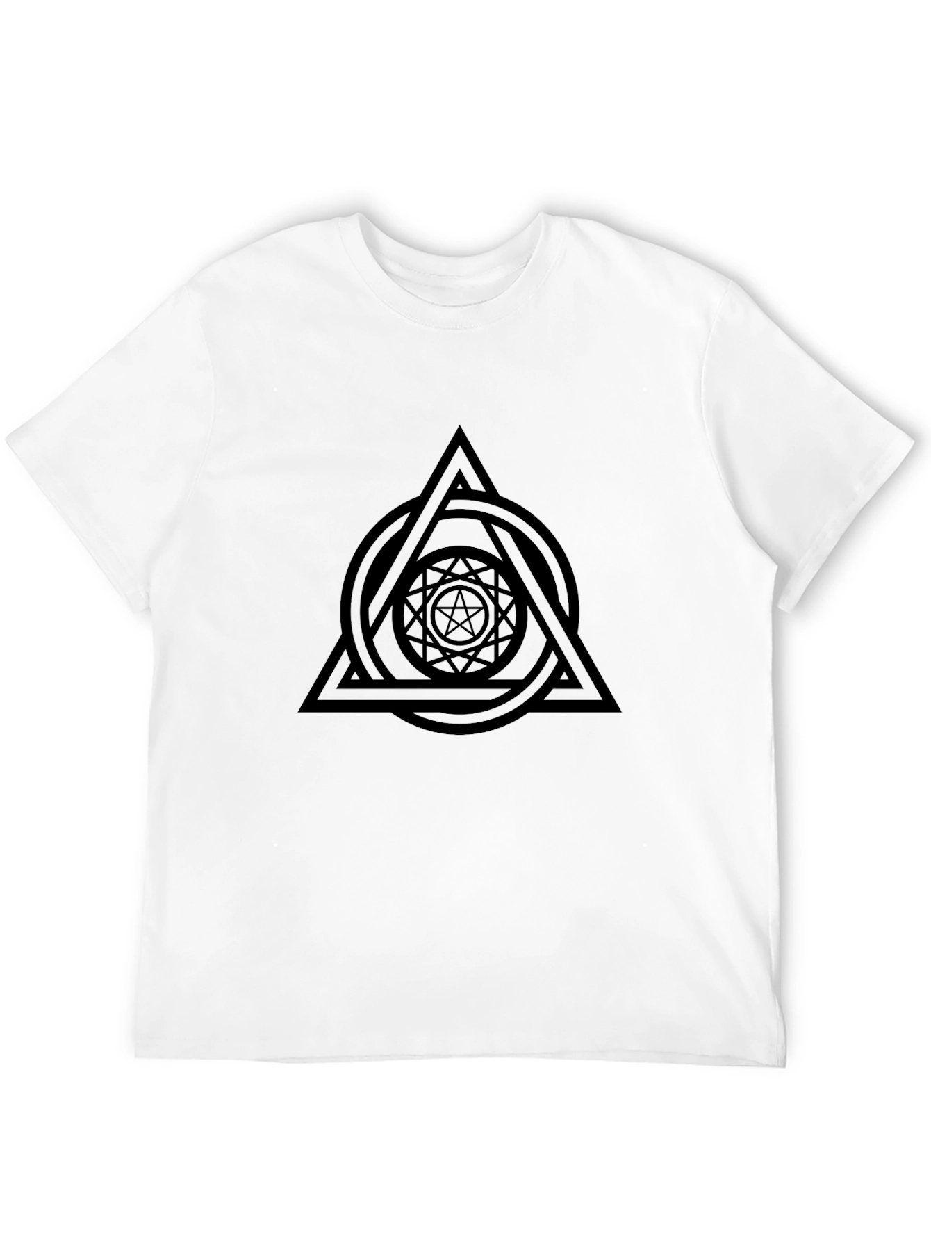 Mystic Symbol Graphic Tee - Black Cotton Blend