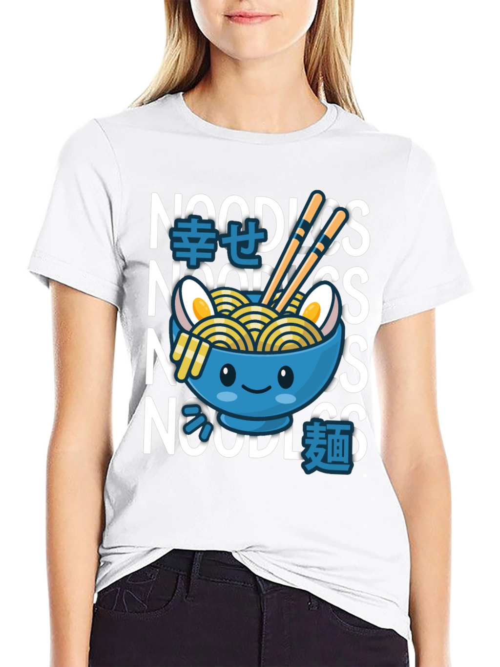Kawaii Ramen Bowl T-Shirt - Noodle Lover Tee