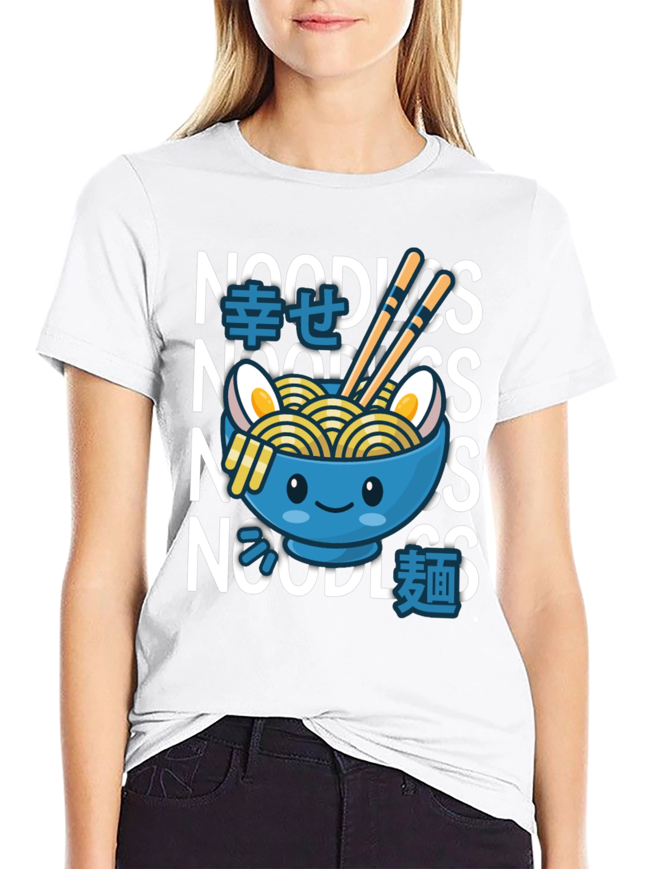 Kawaii Ramen Bowl T-Shirt - Noodle Lover Tee