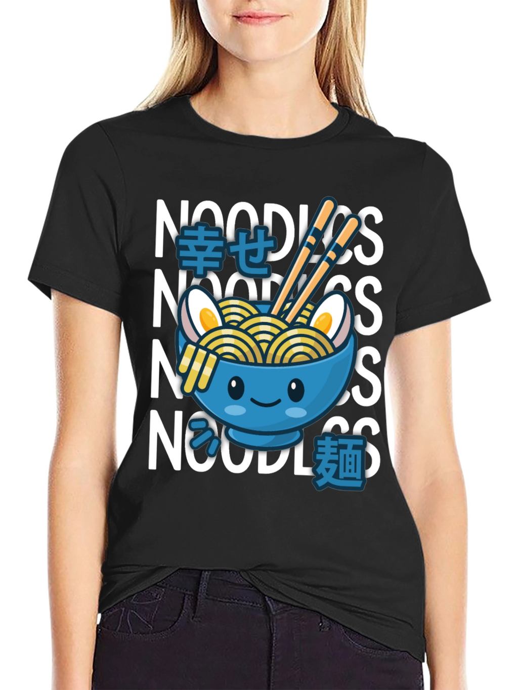 Kawaii Ramen Bowl T-Shirt - Noodle Lover Tee