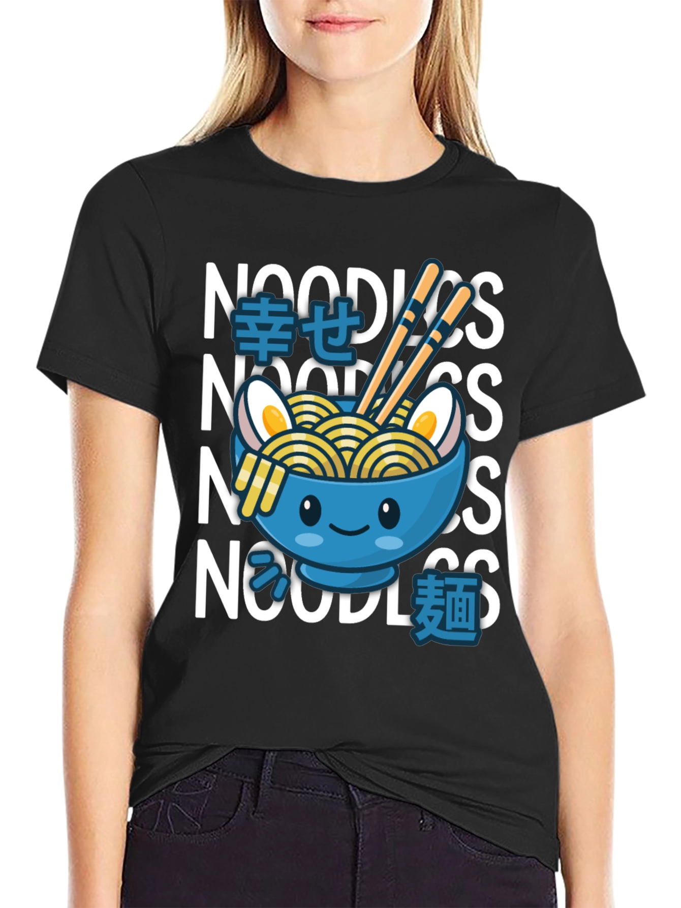 Kawaii Ramen Bowl T-Shirt - Noodle Lover Tee