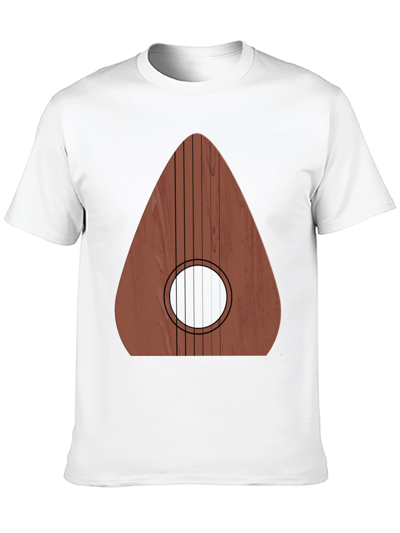 Guitar Wood Graphic Tee - Music Lovers Black T-Shirt