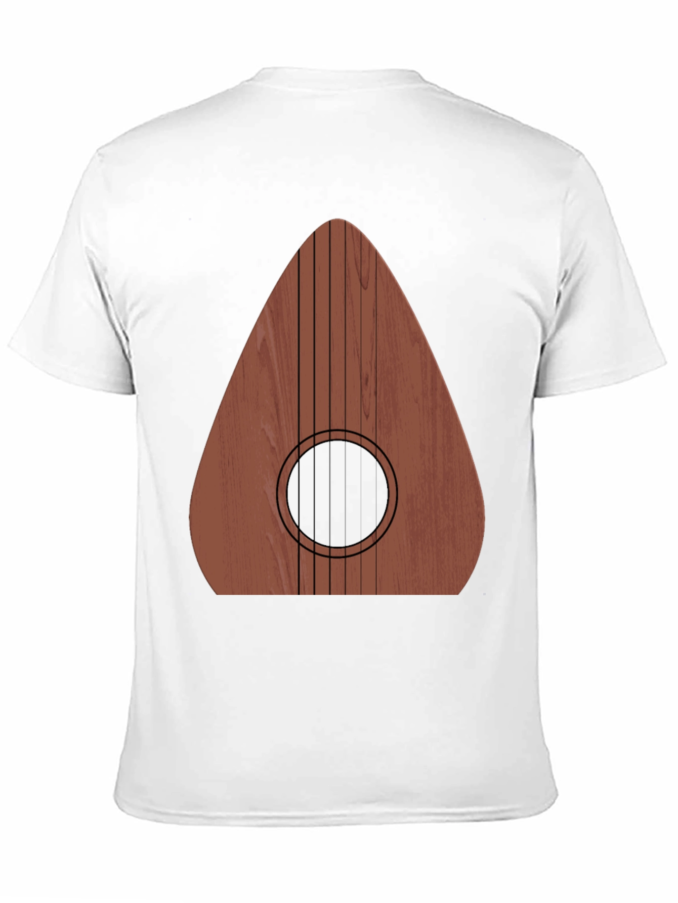 Guitar Wood Graphic Tee - Music Lovers Black T-Shirt