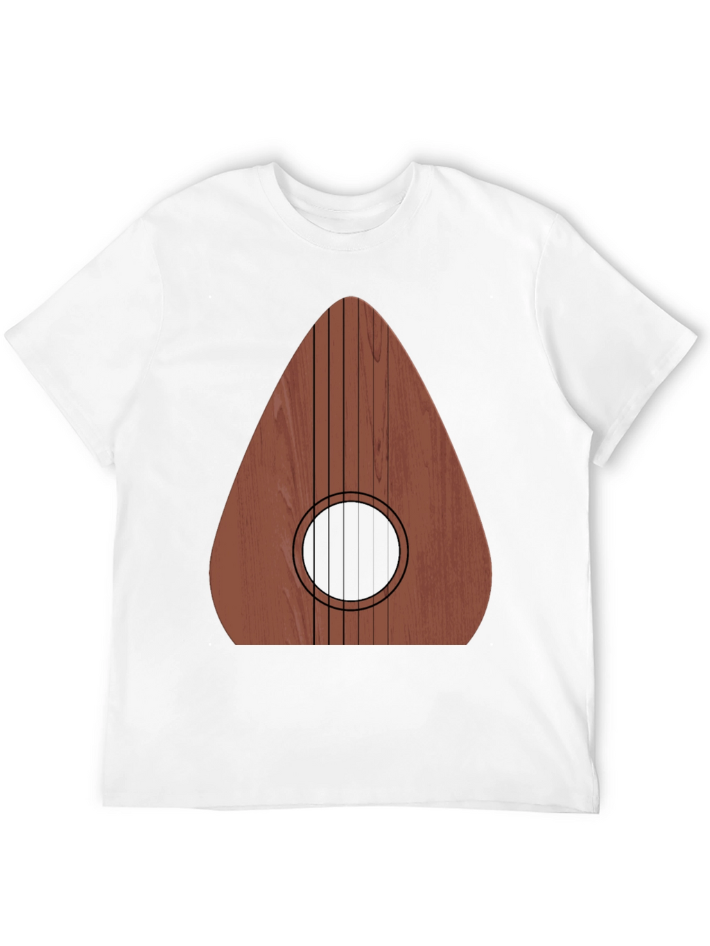 Guitar Wood Graphic Tee - Music Lovers Black T-Shirt