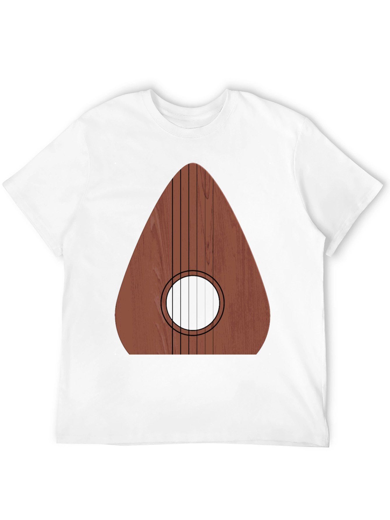 Guitar Wood Graphic Tee - Music Lovers Black T-Shirt
