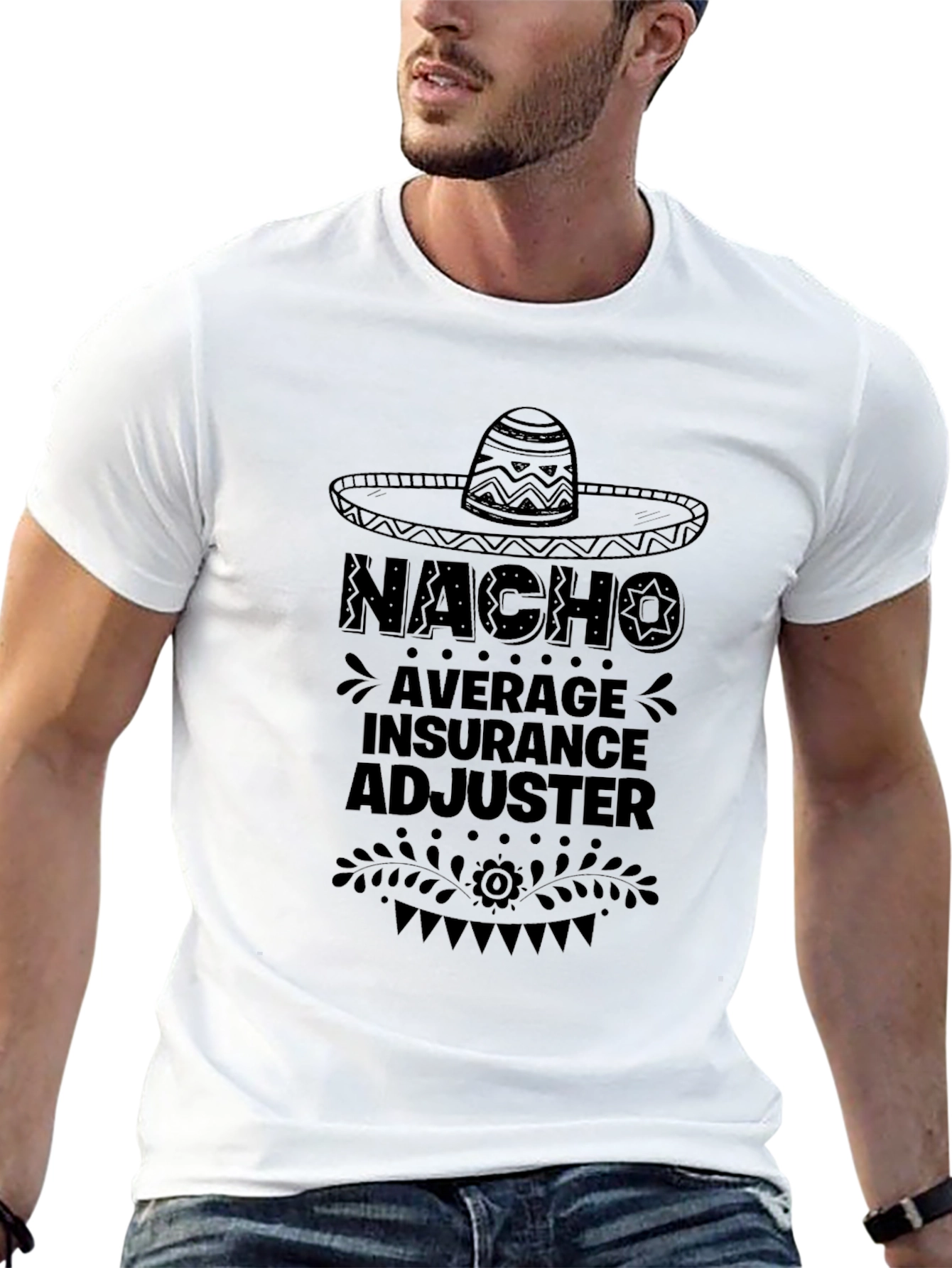 Nacho Average Insurance Adjuster Black T-Shirt