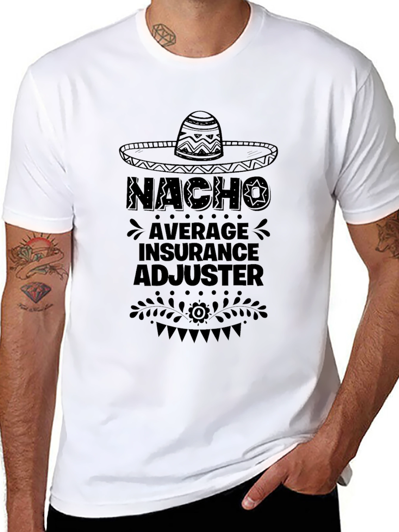 Nacho Average Insurance Adjuster Black T-Shirt