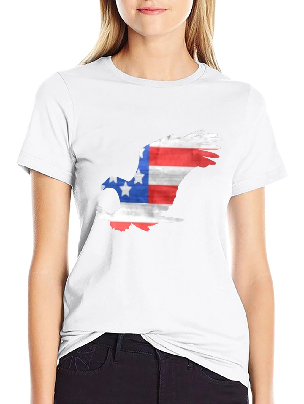 Patriotic Eagle Graphic T-Shirt - Mens Black Tee