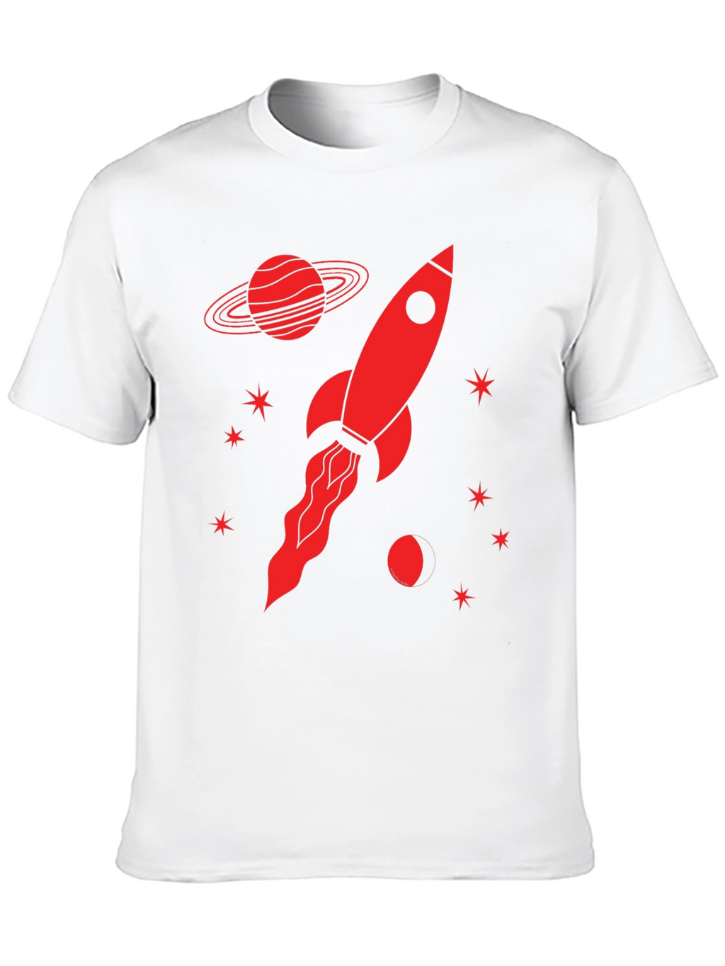 Rocket Planet Graphic T-Shirt - Black
