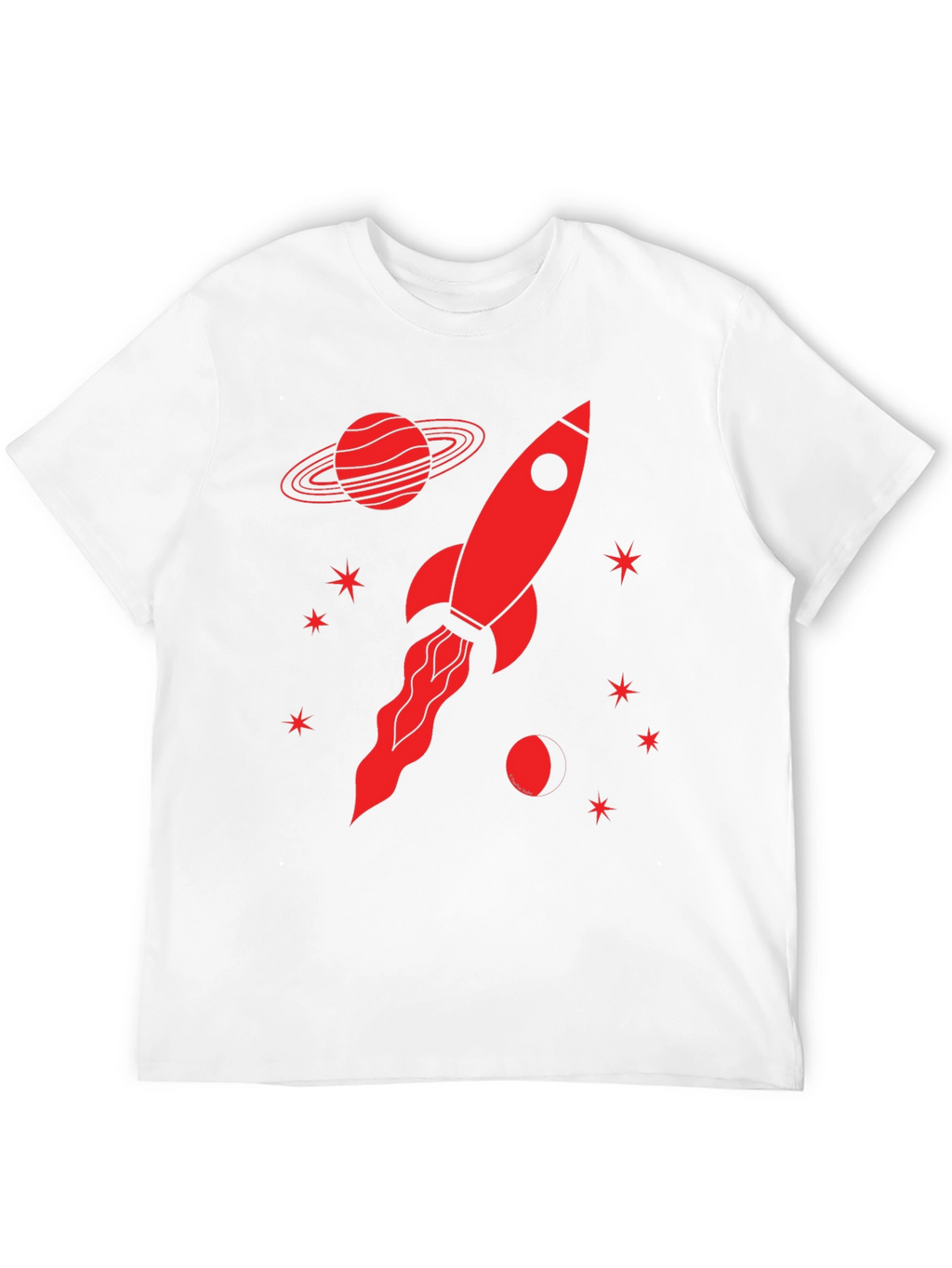 Rocket Planet Graphic T-Shirt - Black