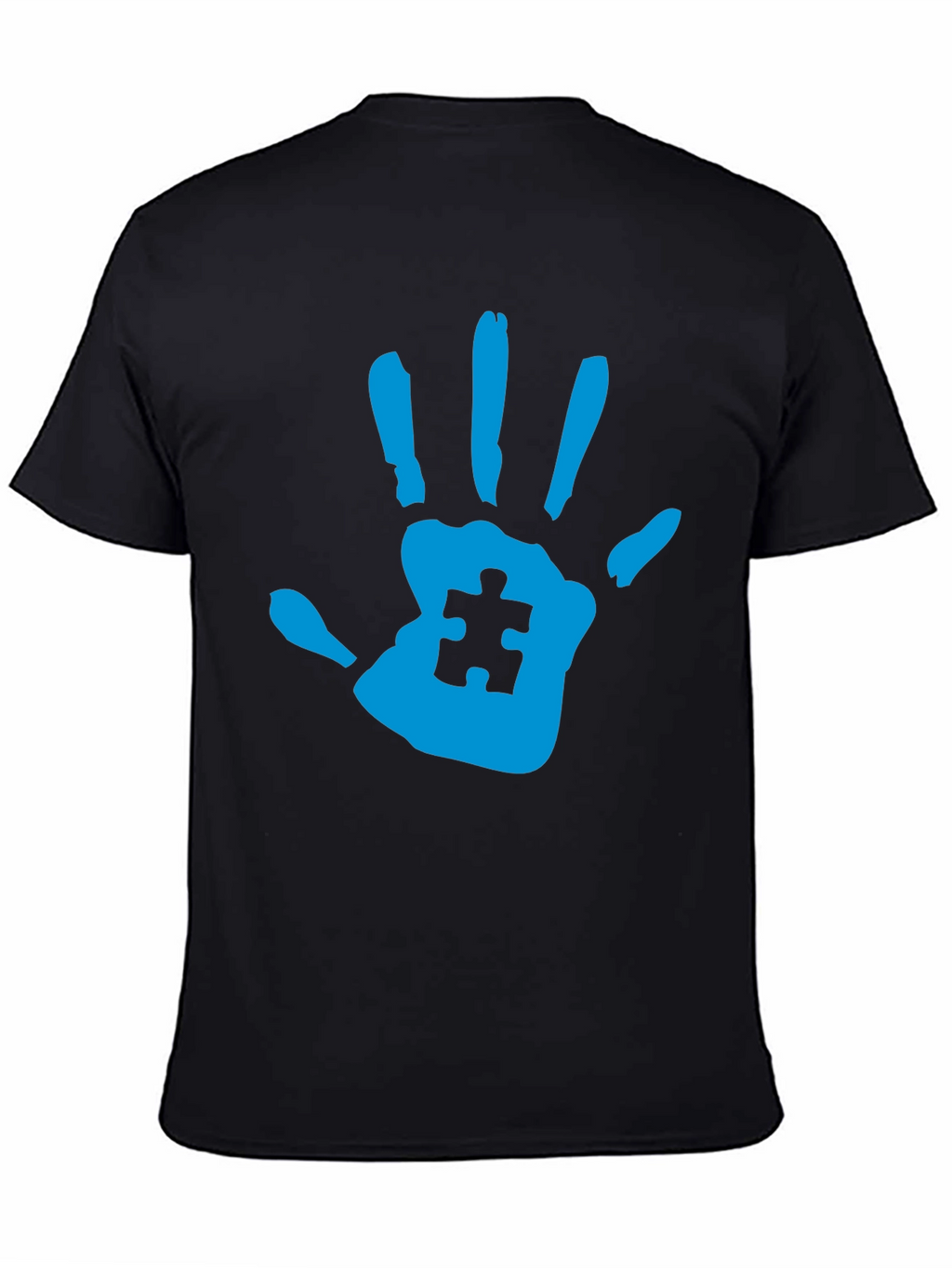 Autism Awareness Handprint Tee - Black