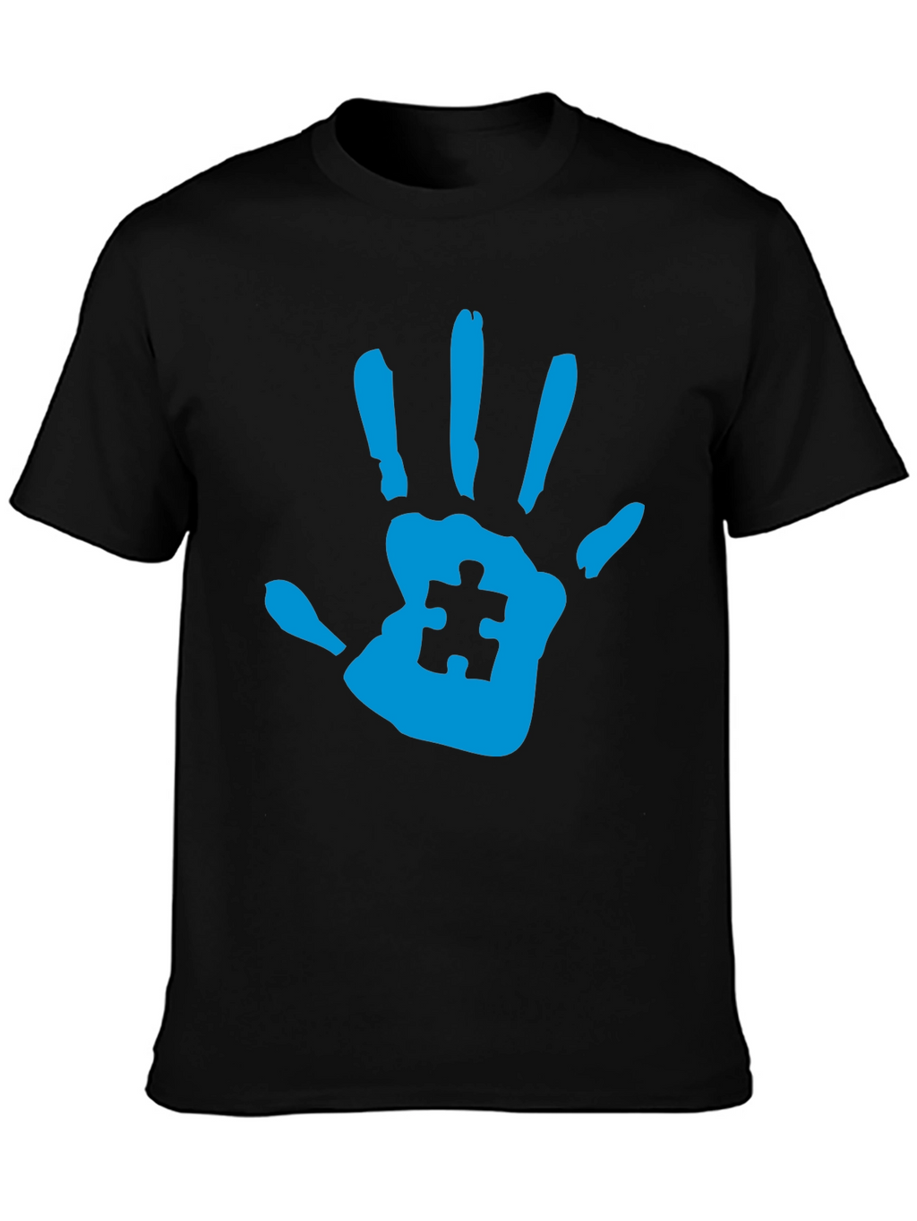 Autism Awareness Handprint Tee - Black