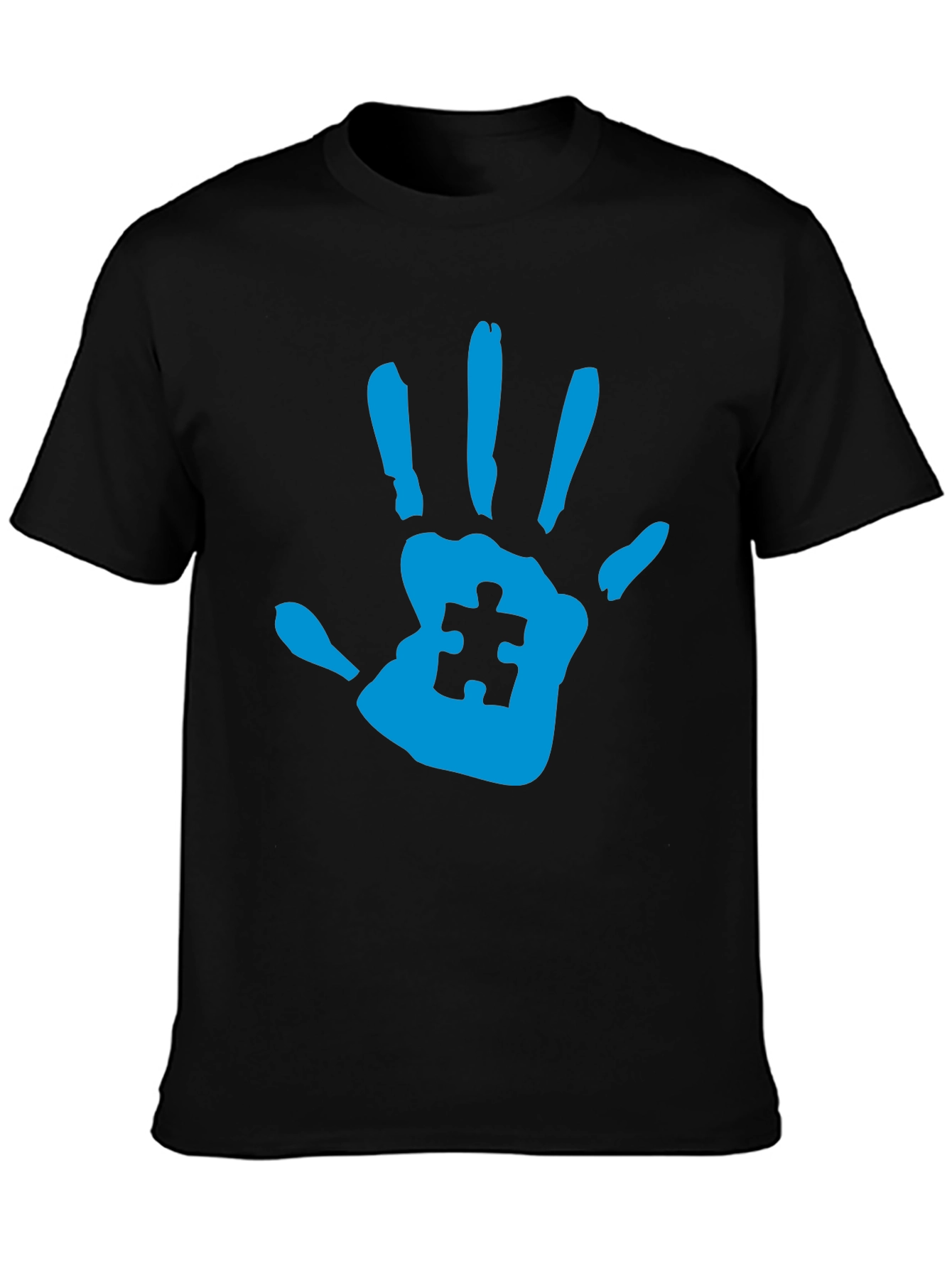 Autism Awareness Handprint Tee - Black