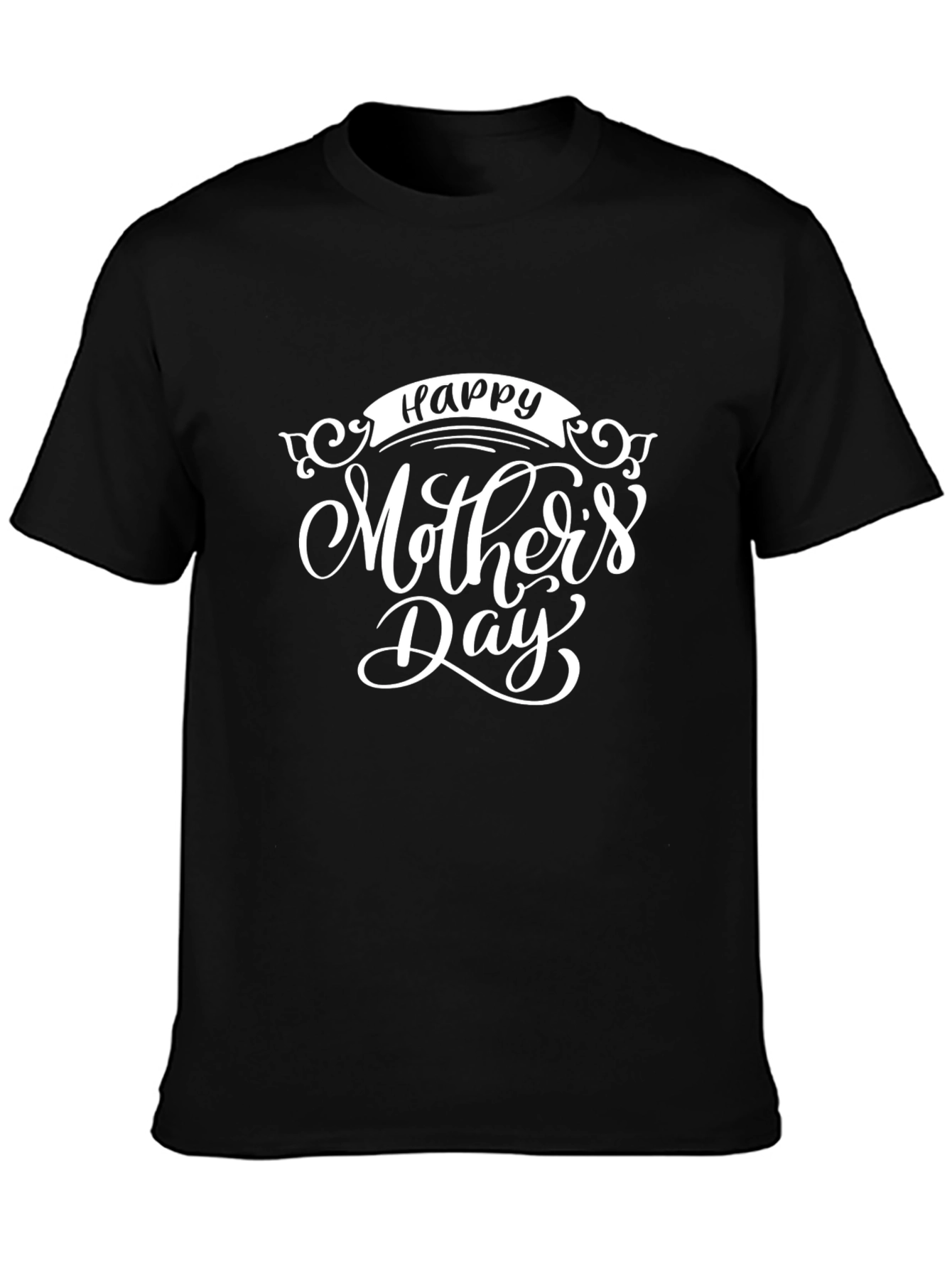 Happy Mothers Day T-Shirt - Black Holiday Tee