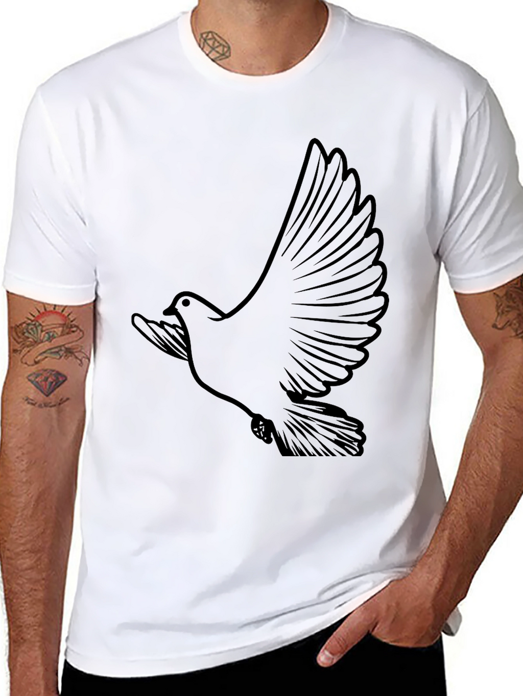 Dove Graphic Tee - Classic Black T-Shirt