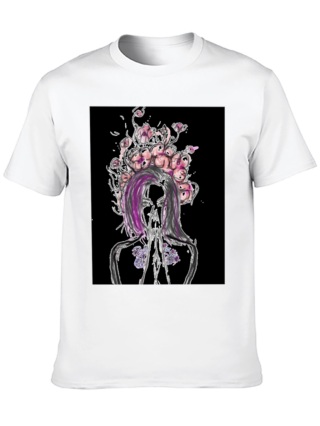 Floral Anatomy Black Graphic Tee