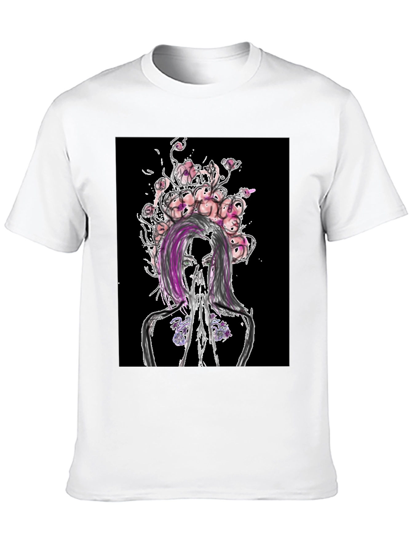 Floral Anatomy Black Graphic Tee