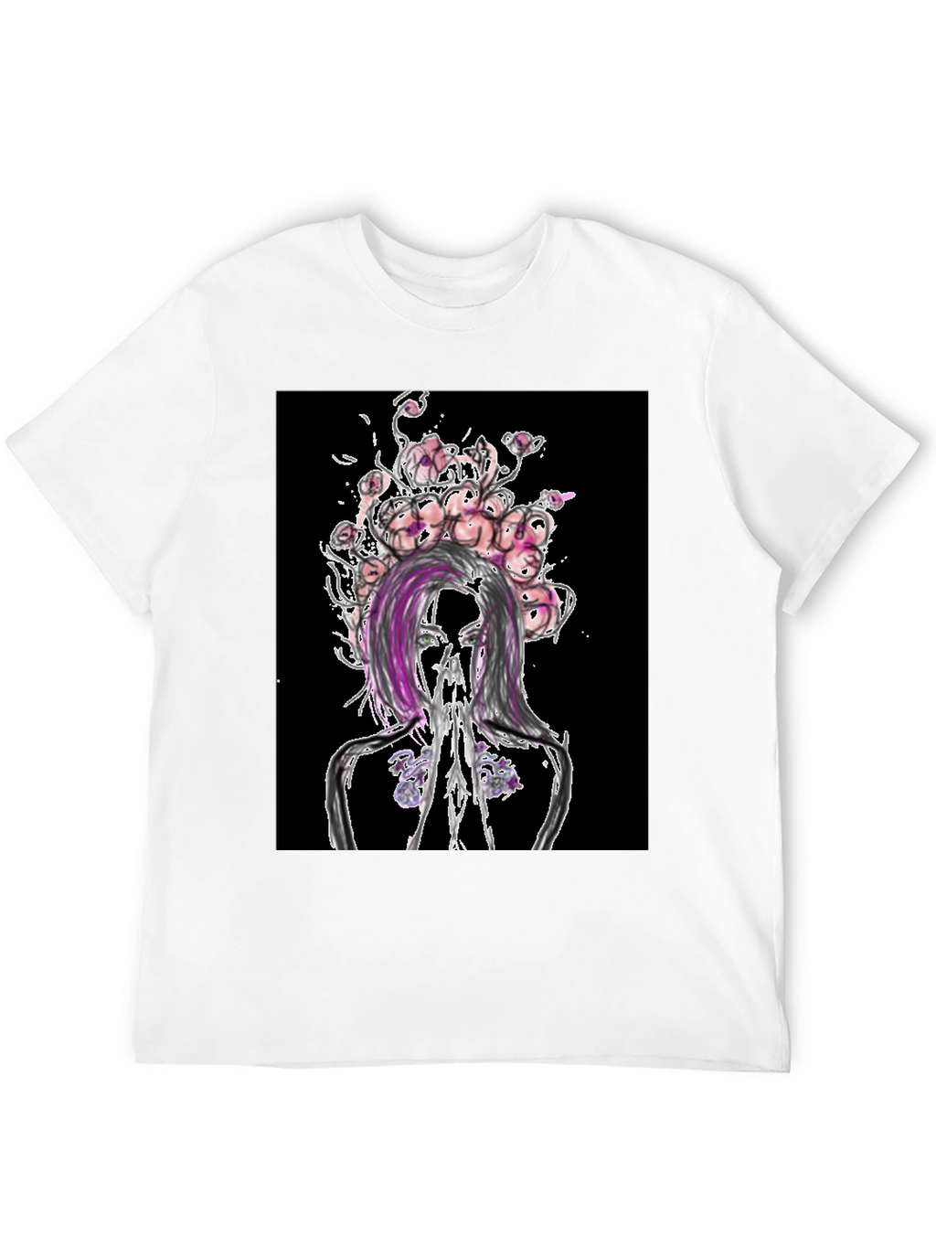 Floral Anatomy Black Graphic Tee