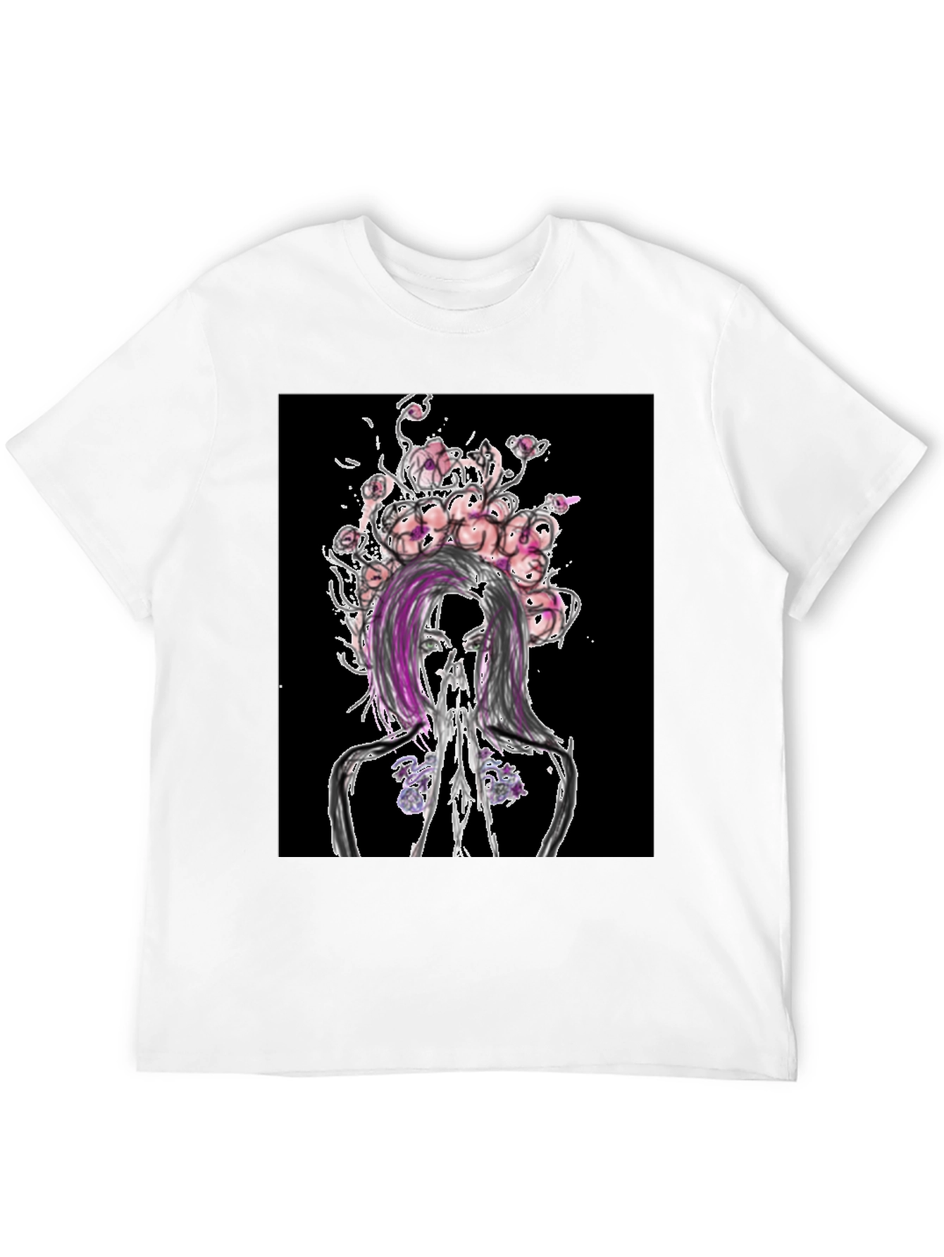 Floral Anatomy Black Graphic Tee