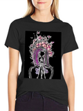 Floral Anatomy Black Graphic Tee