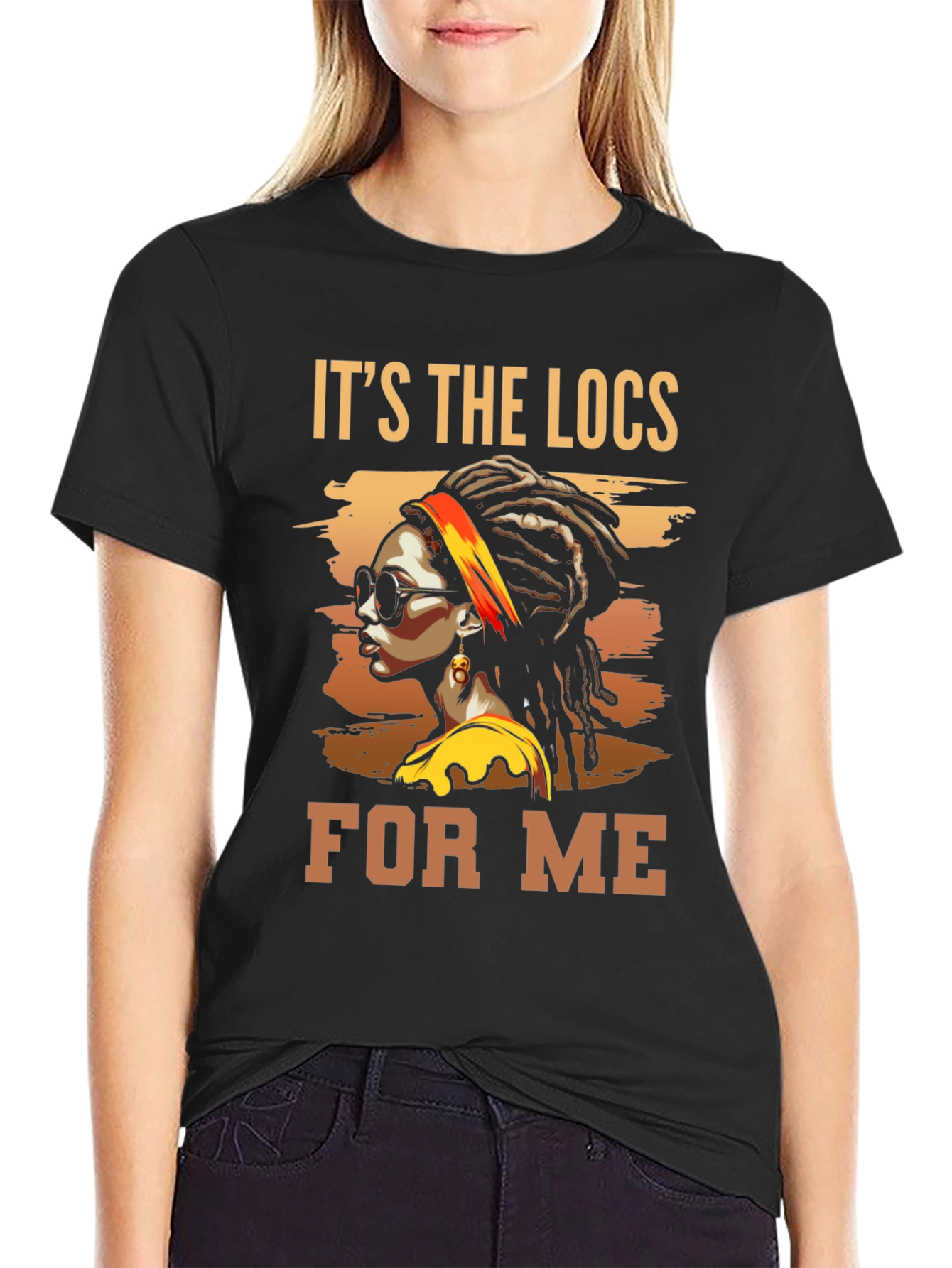 Its the Locs for Me Black T-Shirt