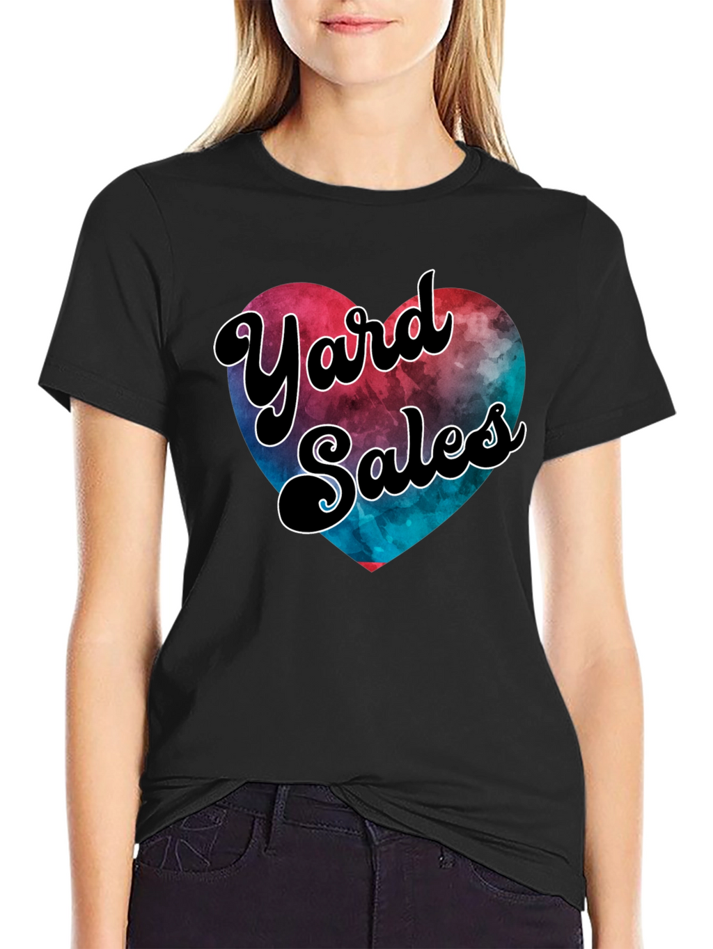 Yard Sales Heart Graphic Tee - Casual Comfort