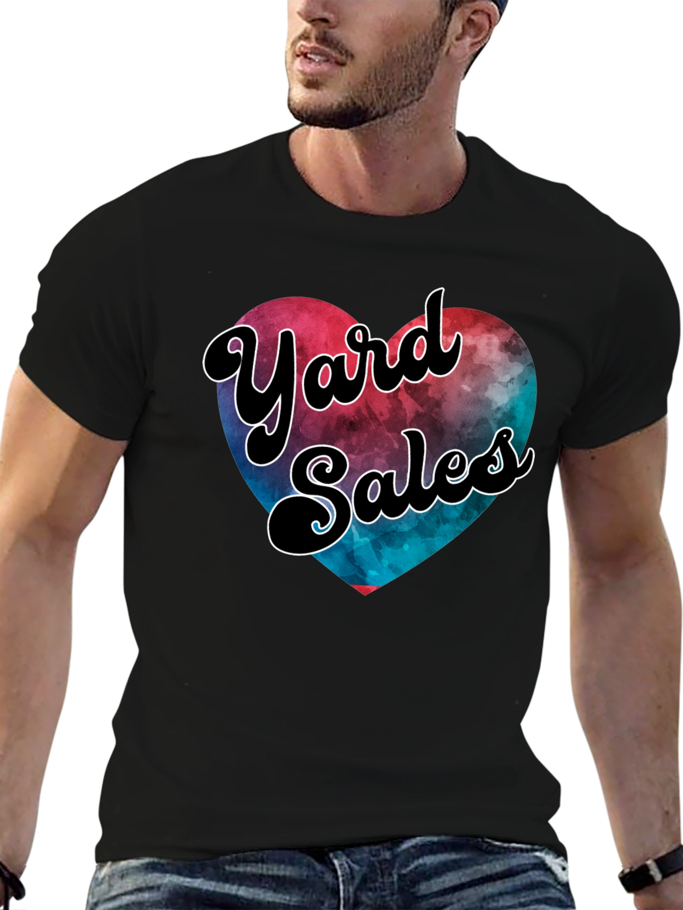 Yard Sales Heart Graphic Tee - Casual Comfort